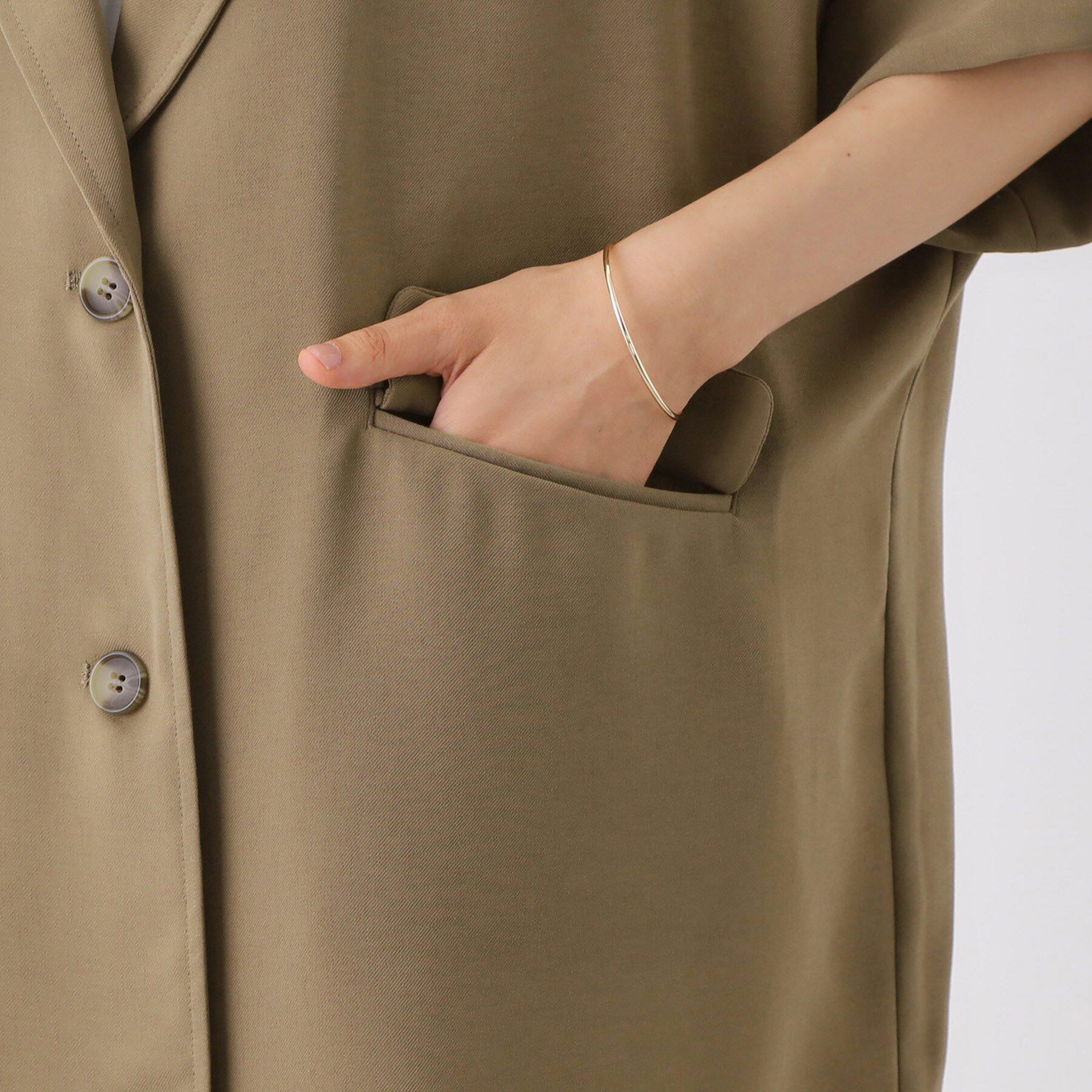 THE SHOP TK「ドルマン半袖ジャケット【洗える】」|テーラードジャケット|