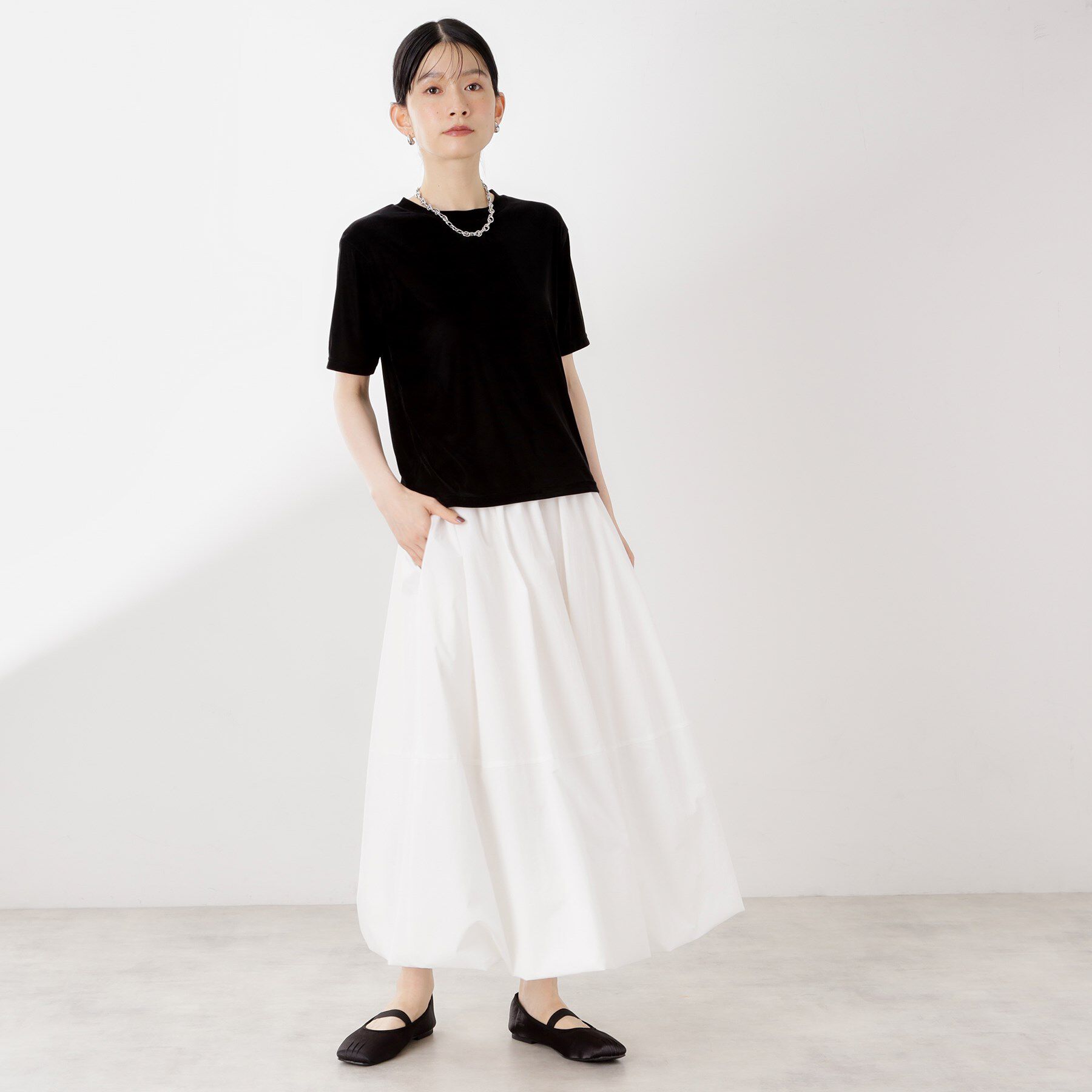 THE SHOP TK「シアーベロアカットソー【洗える】」|Tシャツ・カットソー|