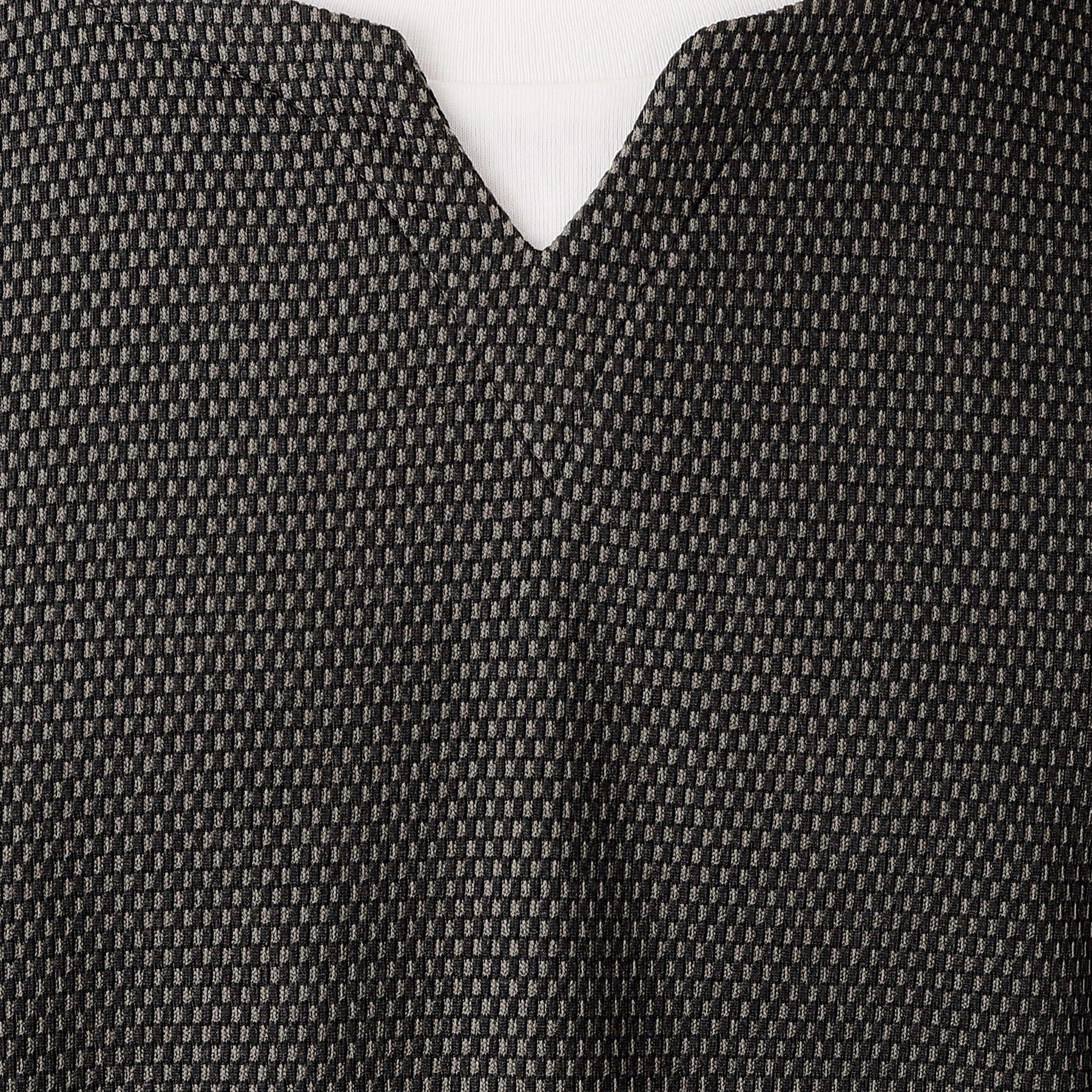 THE SHOP TK「【一枚でコーディネートが完成！】レイヤード風キーネック長袖Tシャツ 洗濯機OK」|Tシャツ・カットソー|