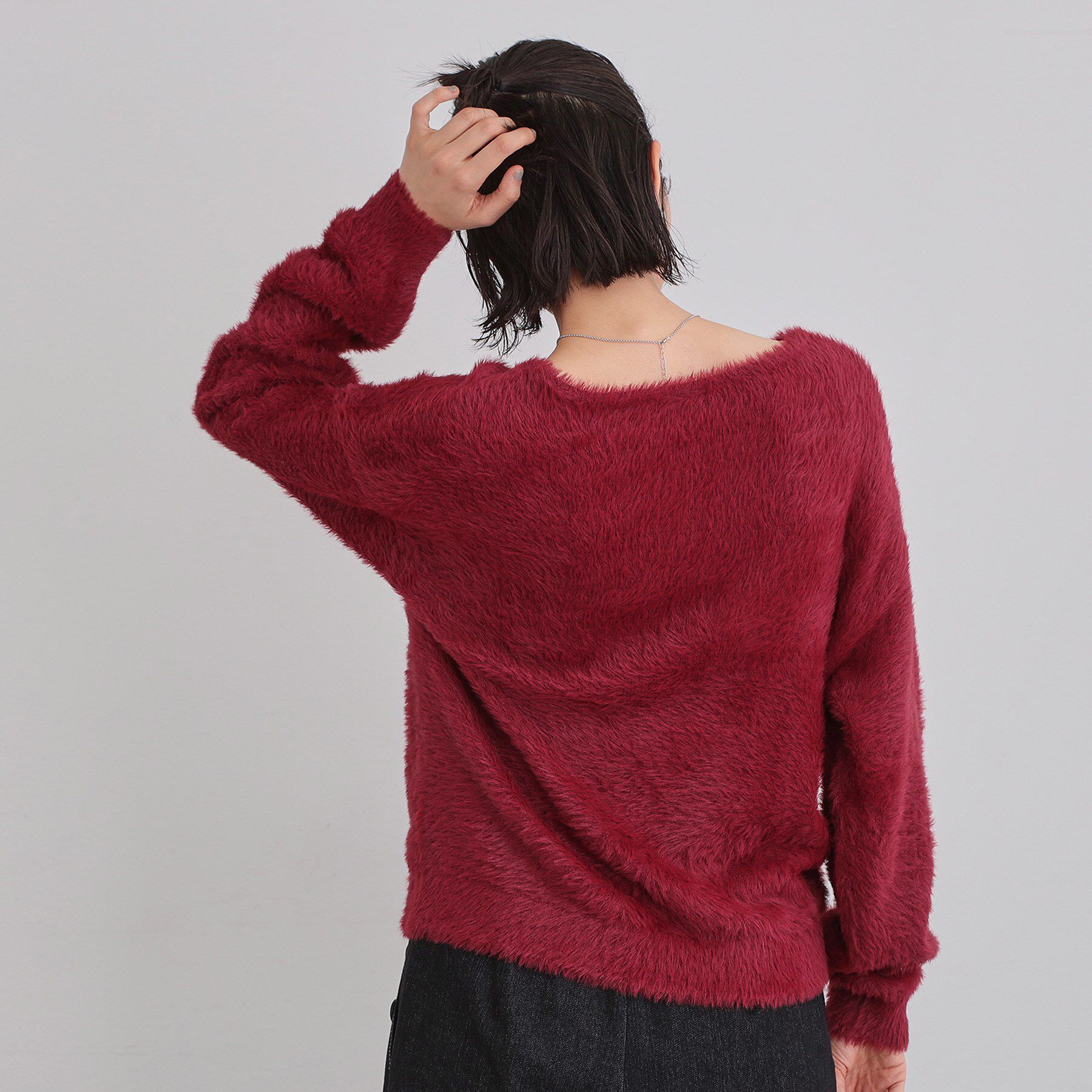 THE SHOP TK「【華やかで柔らか】ふわふわフェザーニット/洗える・前後2WAY」|ニット・セーター|