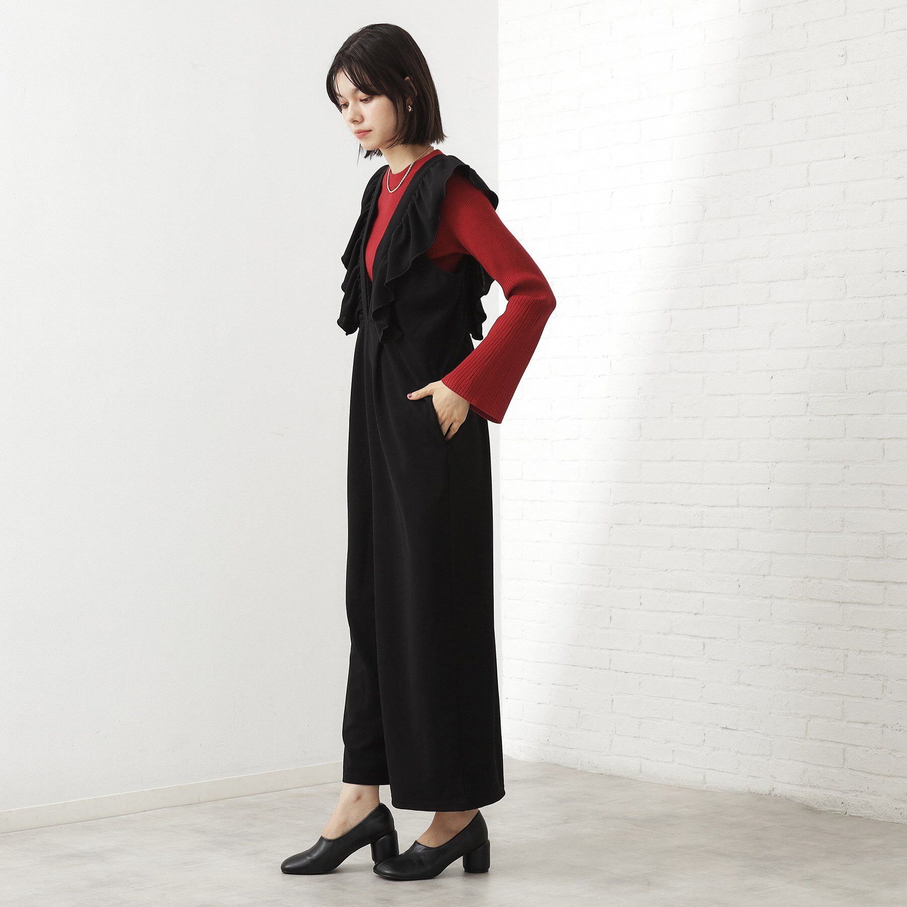 THE SHOP TK「【シーズンレス】フリルオールインワン」|オールインワン|