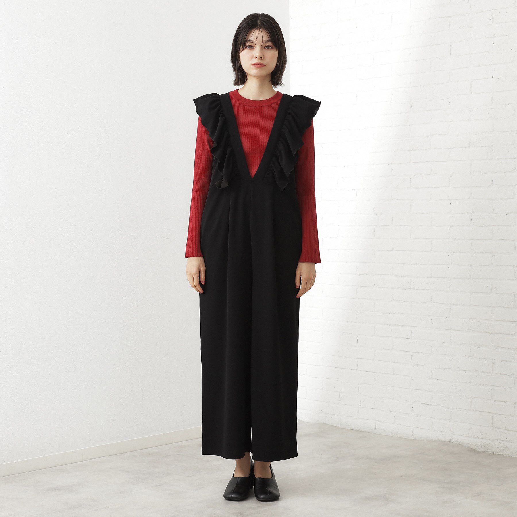 THE SHOP TK「【シーズンレス】フリルオールインワン」|オールインワン|