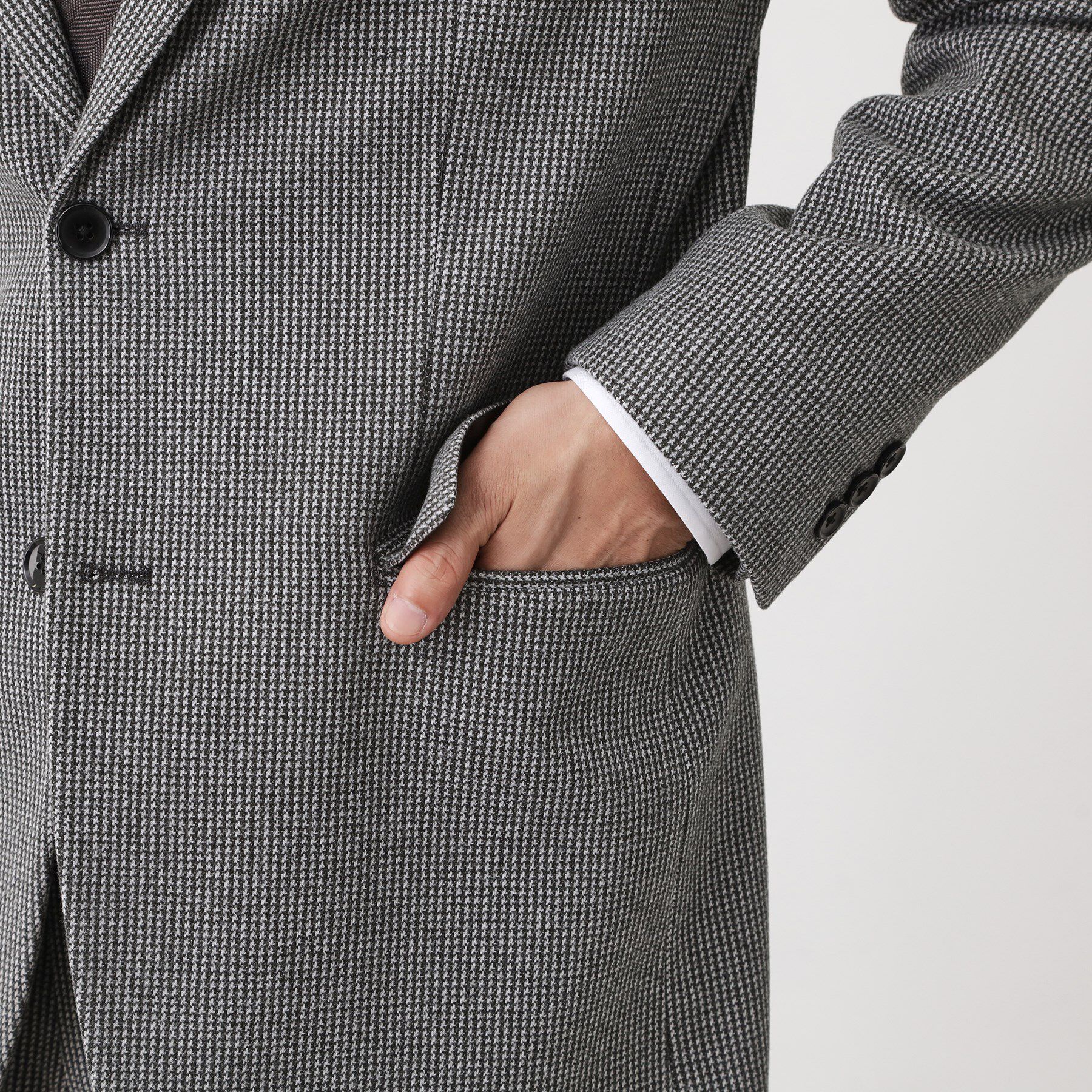 THE SHOP TK「ツイードライクジャージジャケット【セットアップ可／洗濯機OK】」|テーラードジャケット|