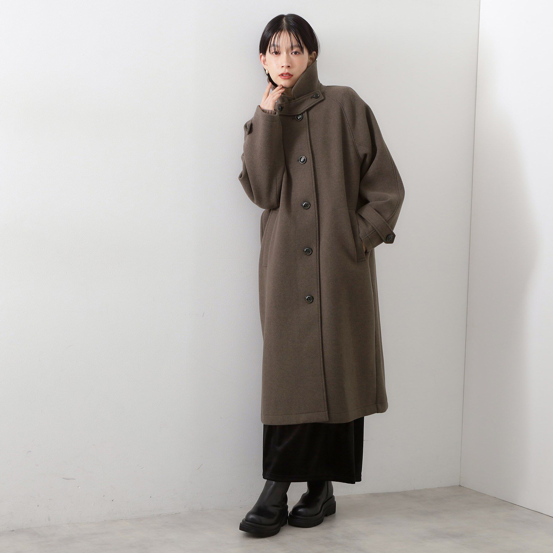 THE SHOP TK「ジャージメルトンスタンドカラーコート」|その他|