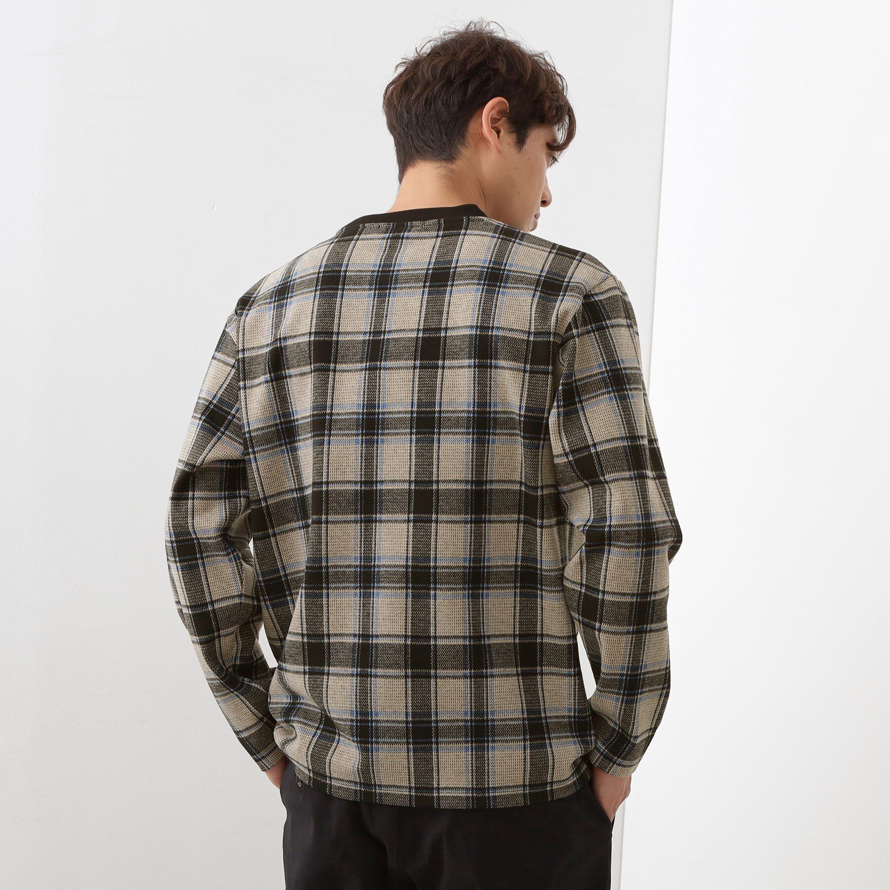 THE SHOP TK「チェックジャカードプルオーバー」|Tシャツ・カットソー|