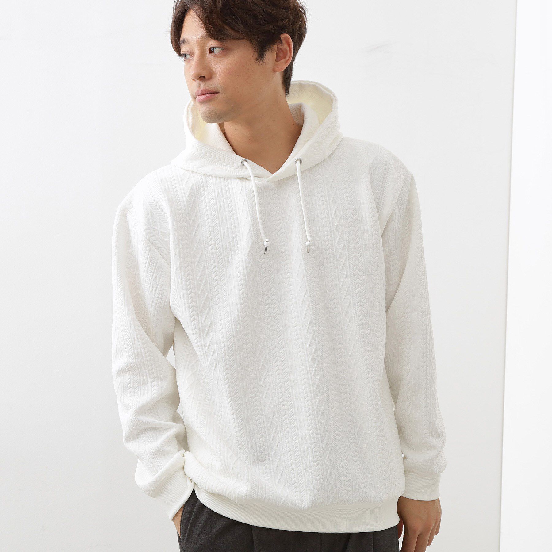 THE SHOP TK「フクレキルトパーカ 【洗濯機OK】」|パーカー|オフホワイト(003