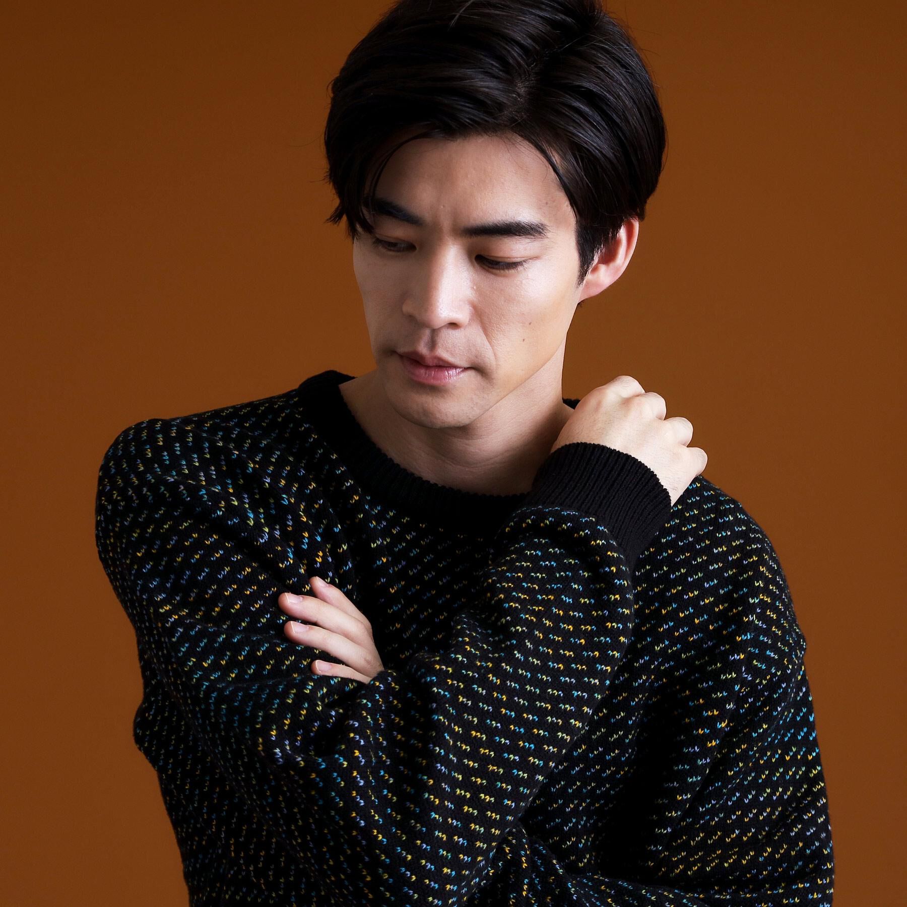 THE SHOP TK「バーズアイグラデーションニット 洗濯機OK／ユニセックスでおすすめ！」|ニット・セーター|