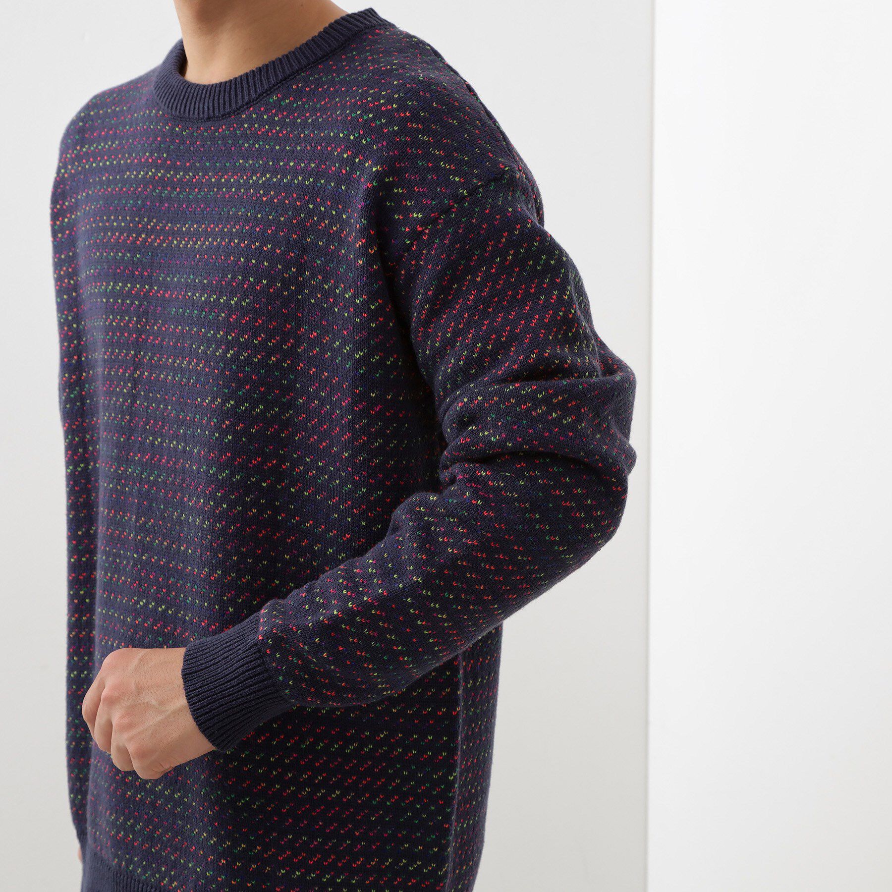 THE SHOP TK「バーズアイグラデーションニット 洗濯機OK／ユニセックスでおすすめ！」|ニット・セーター|