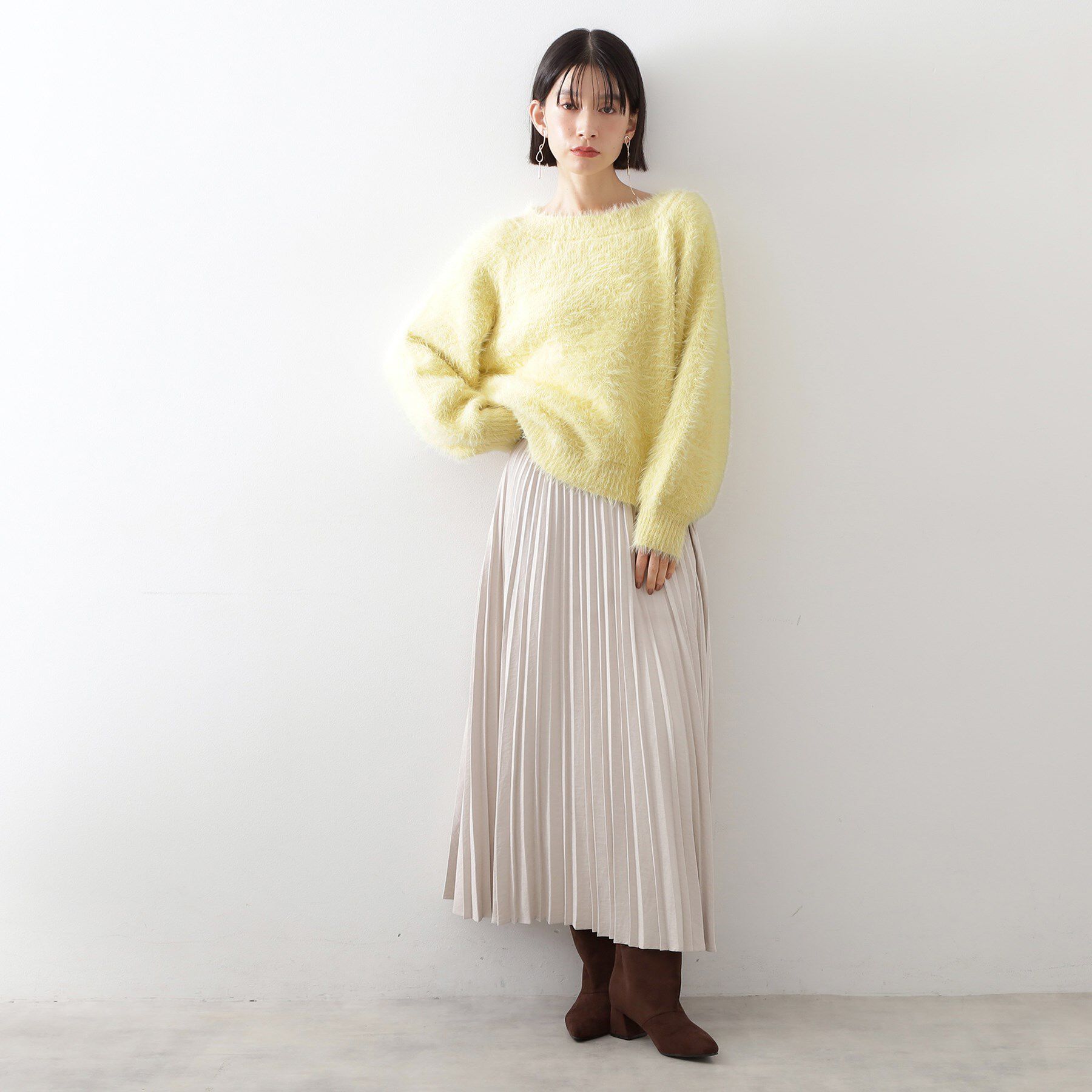 THE SHOP TK「着るたびときめく ふんわりフェザーシャギーニット」|ニット・セーター|