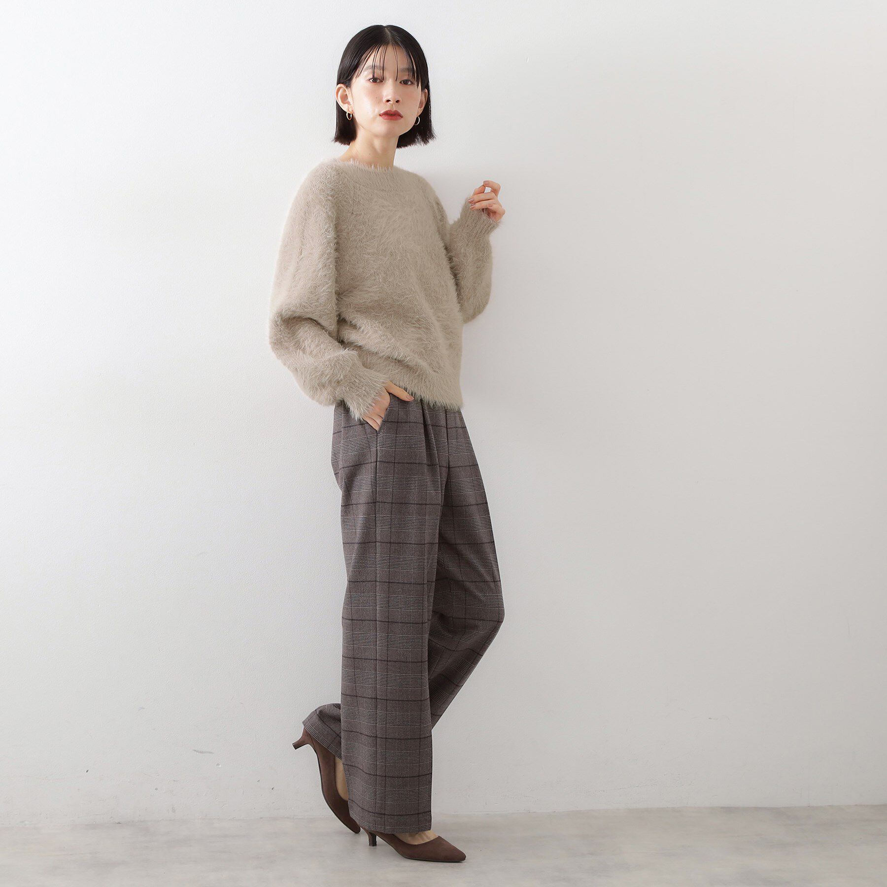 THE SHOP TK「着るたびときめく ふんわりフェザーシャギーニット」|ニット・セーター|