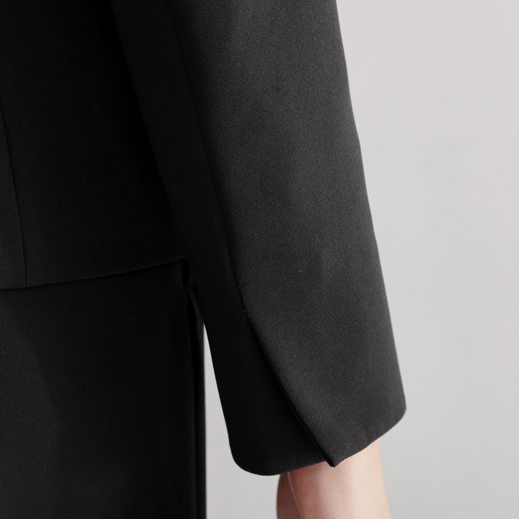 THE SHOP TK「【通勤・セレモニー】ダブルクロス ノーカラージャケット/セットアップ可」|ノーカラージャケット|