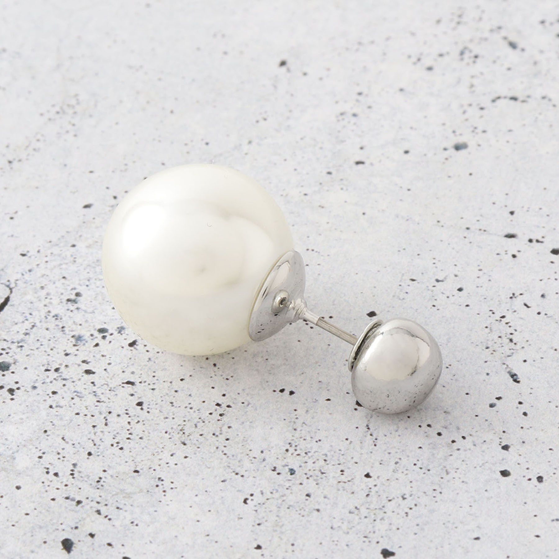 THE SHOP TK「大ぶりパール調キャッチ 2WAYピアス」|ピアス|