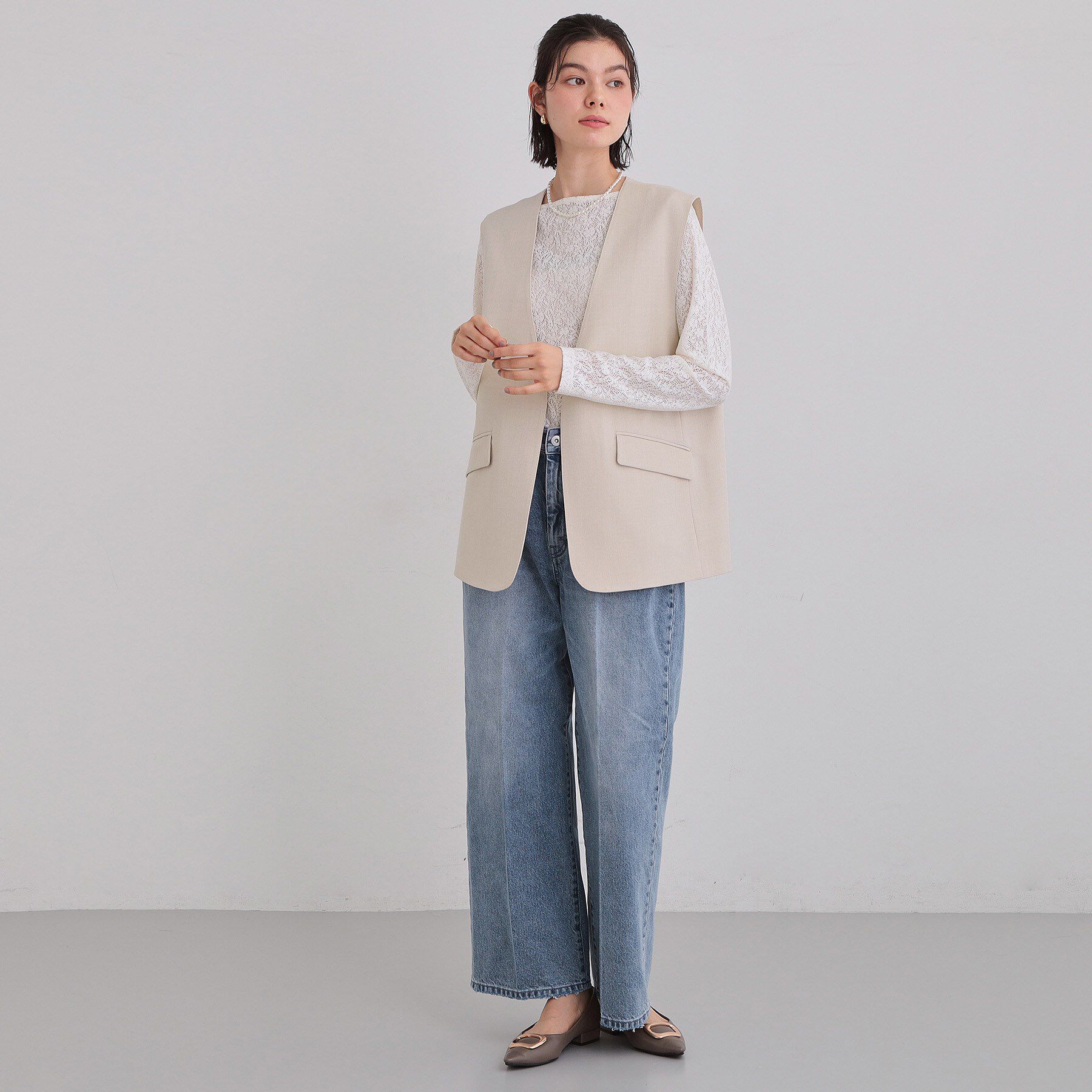 THE SHOP TK「【お仕事にもカジュアルにも】CAVIAN ジレ/セットアップ可」|ベスト・ジレ|