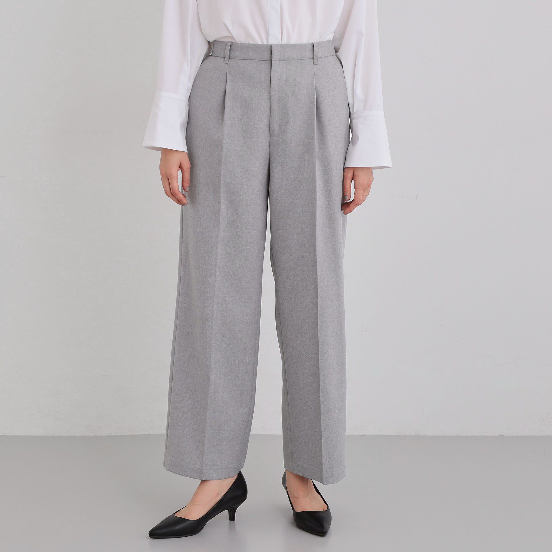 THE SHOP TK「【通勤・セレモニー】CAVIAN ベーシックワイドパンツ/セットアップ可」|その他|