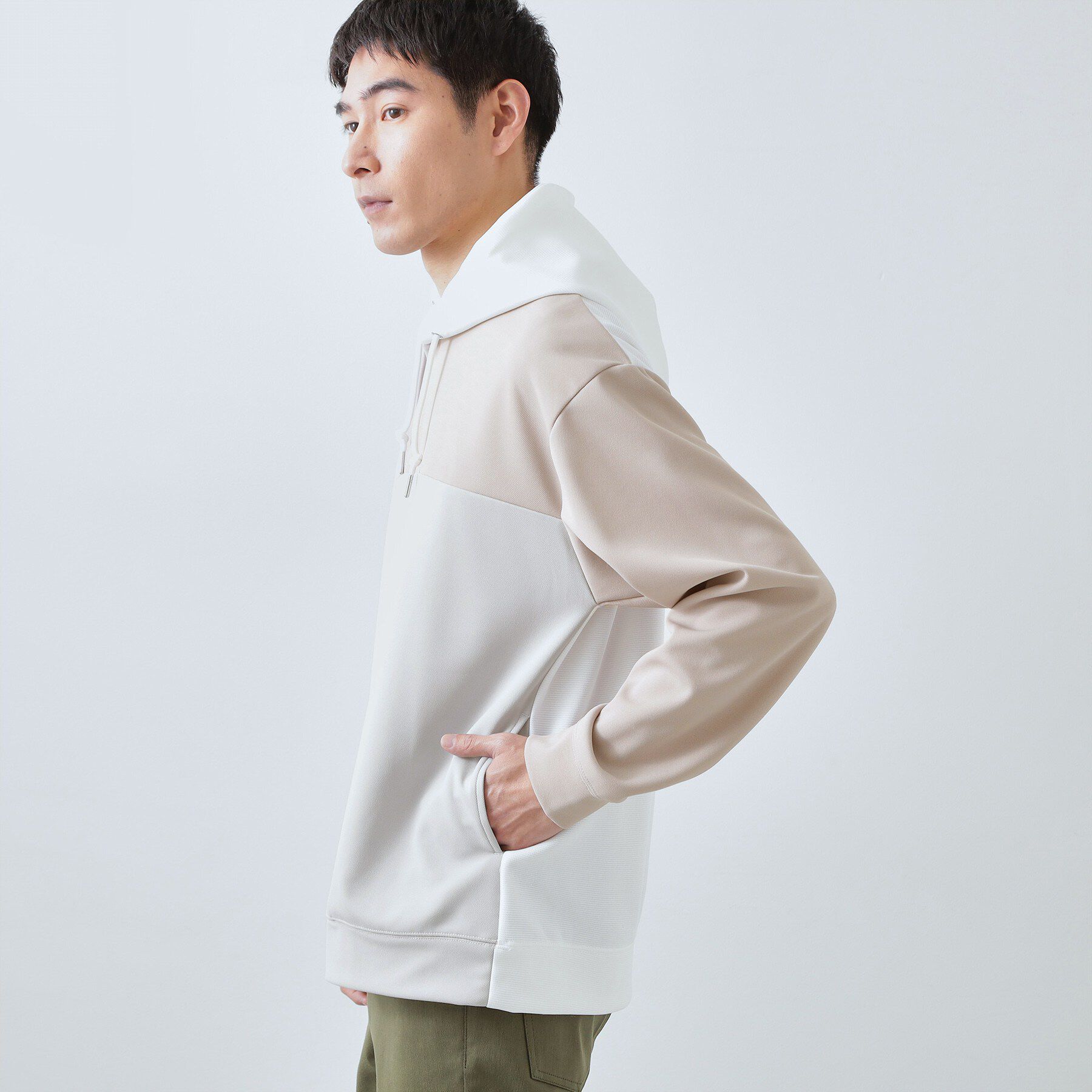 THE SHOP TK「【大人の為の絶妙バランス】パネル切替パーカ 濯機機OK」|パーカー|