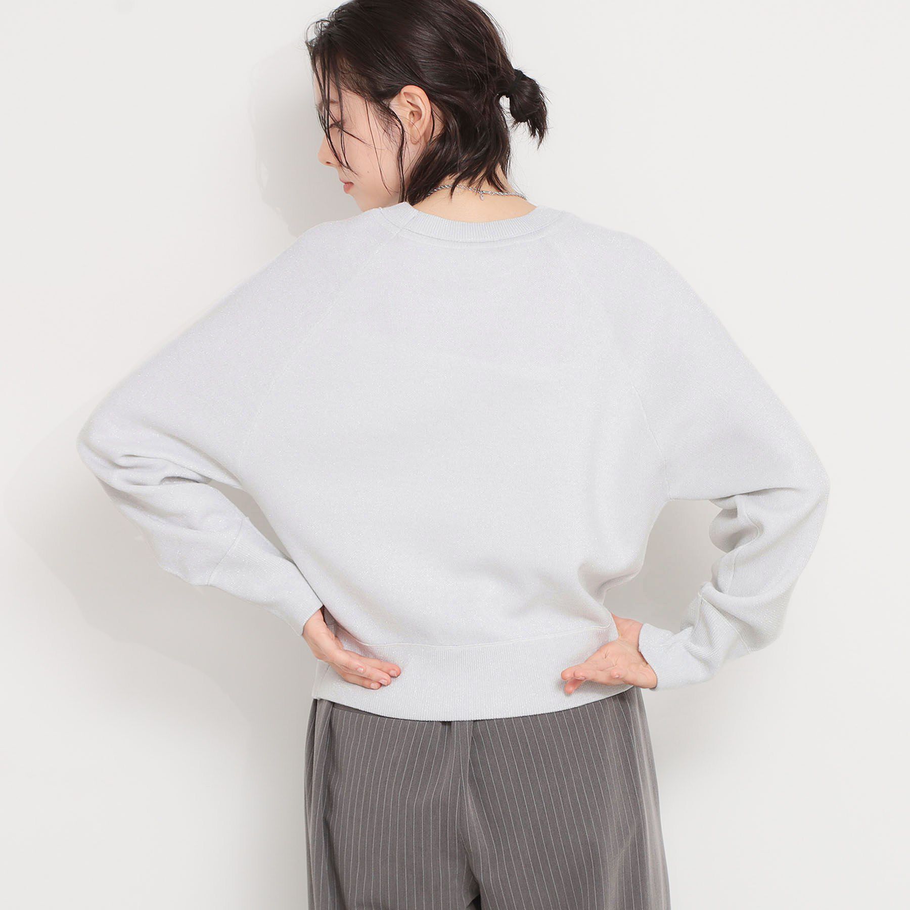 THE SHOP TK「【着丈が選べる】スウェットライクラメジャカードニット」|ニット・セーター|