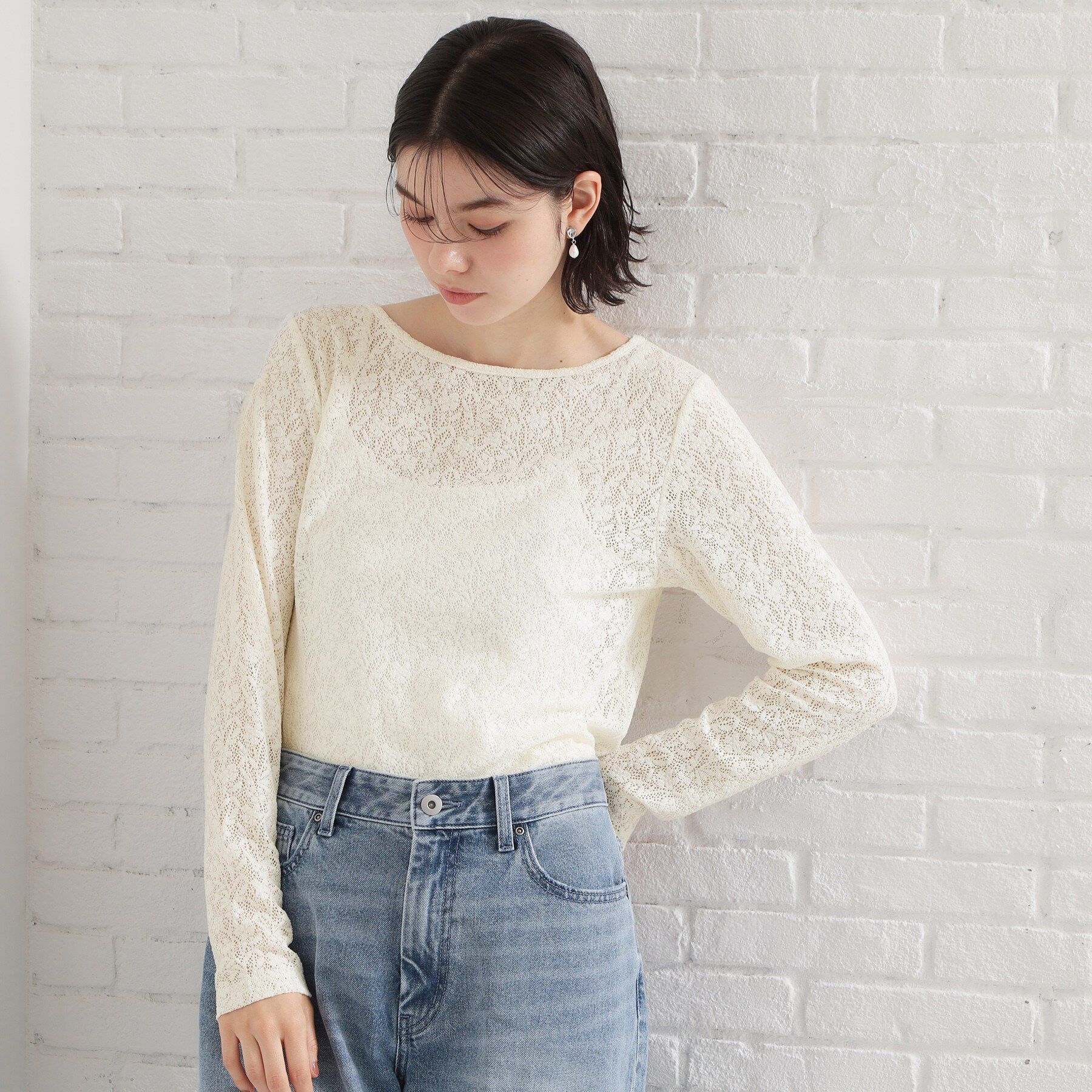 THE SHOP TK「【セレモニーにもカジュアルにも】レースプルオーバー」|Tシャツ・カットソー|