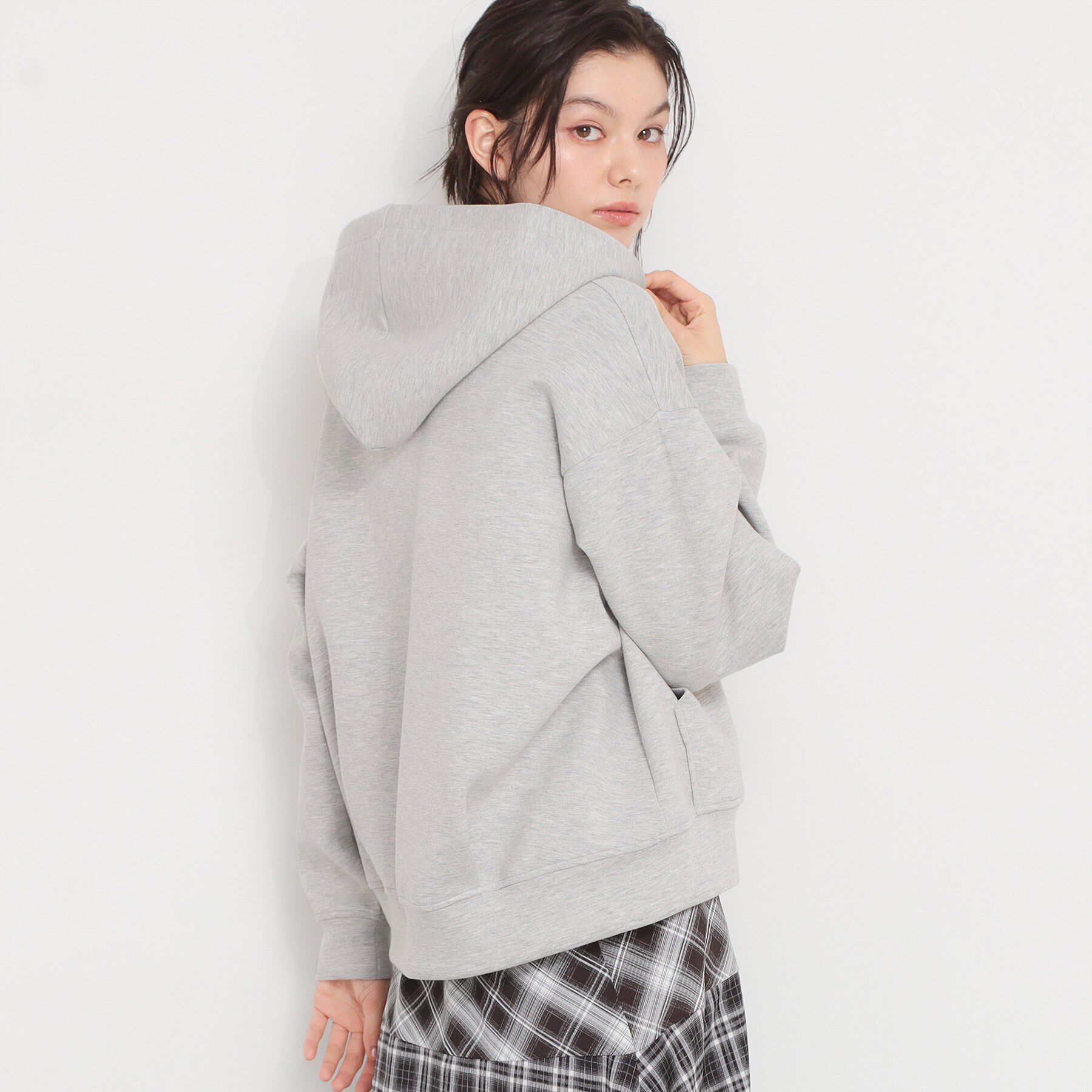 THE SHOP TK「ダンボールジップパーカ」|カーディガン|