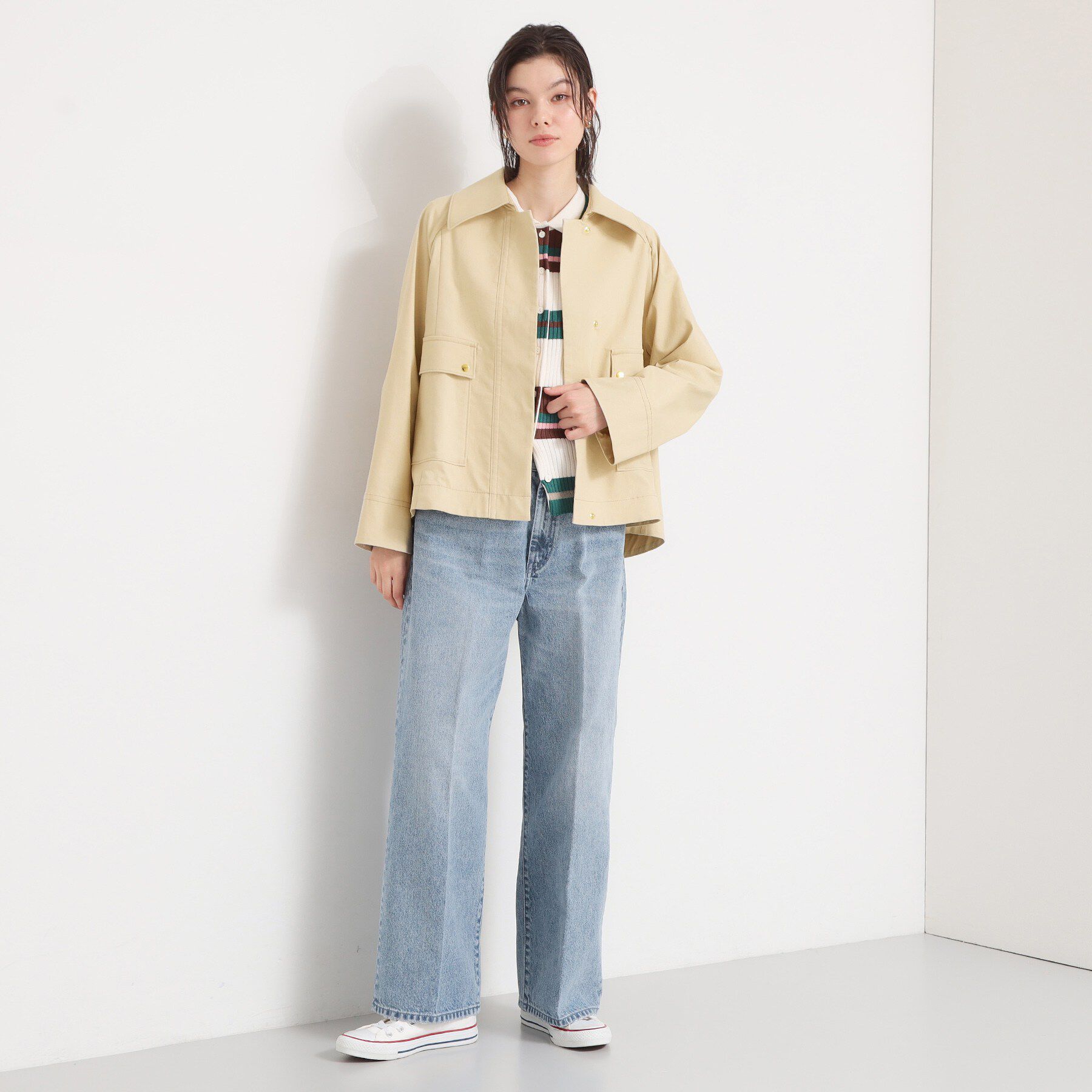 THE SHOP TK「大人かっこいい 軽やかデニム＆チノブルゾン」|ブルゾン・スタジャン|