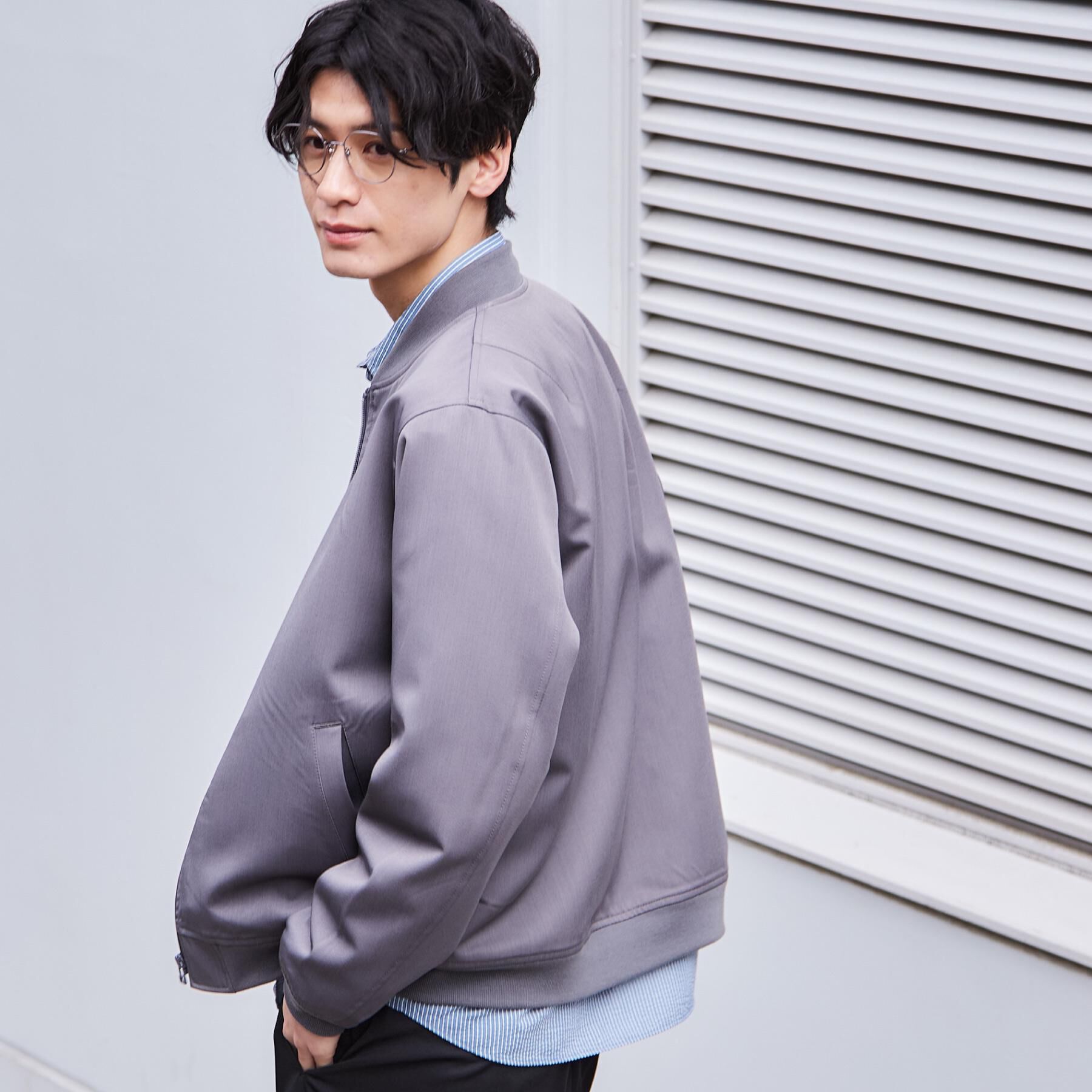 THE SHOP TK「FLEX LINE ストレッチリブブルゾン　ストレッチ/防シワ/マシンウォッシャブル/セットアップ可」|ブルゾン・スタジャン|