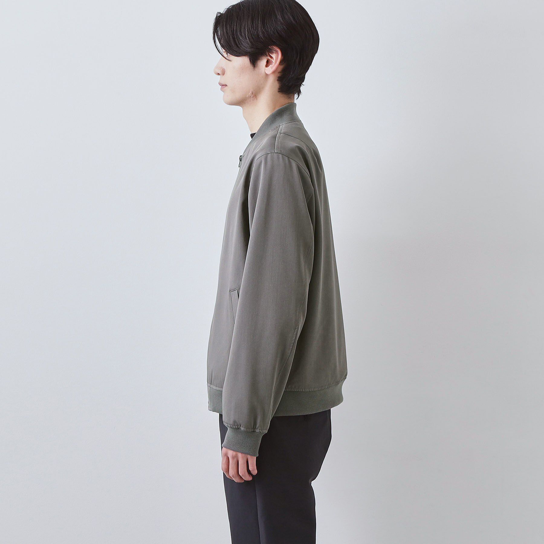 THE SHOP TK「FLEX LINE ストレッチリブブルゾン　ストレッチ/防シワ/マシンウォッシャブル/セットアップ可」|ブルゾン・スタジャン|