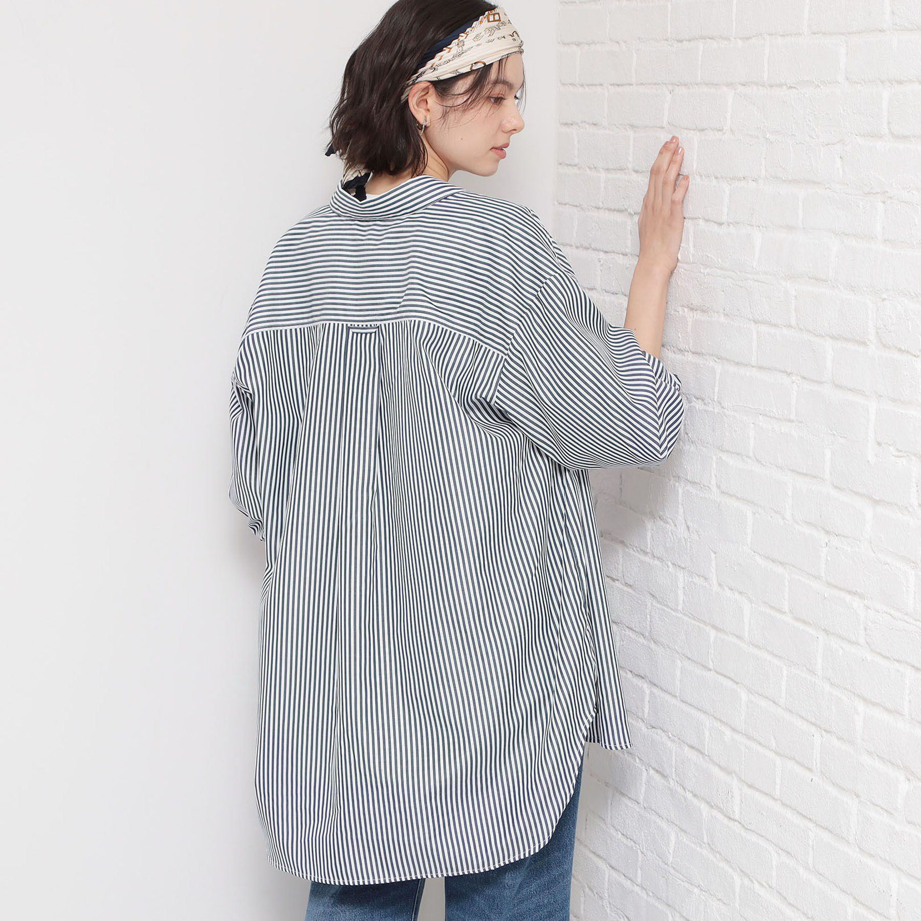 THE SHOP TK「ゆったりシルエットで体型カバー ロングシャツ」|シャツ・ブラウス|