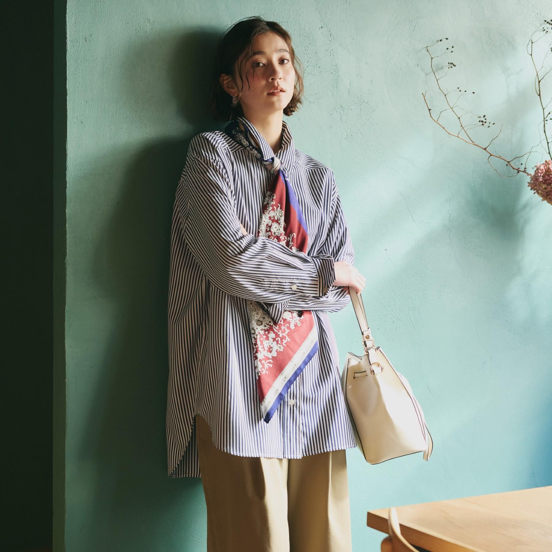 THE SHOP TK「ゆったりシルエットで体型カバー ロングシャツ」|シャツ・ブラウス|