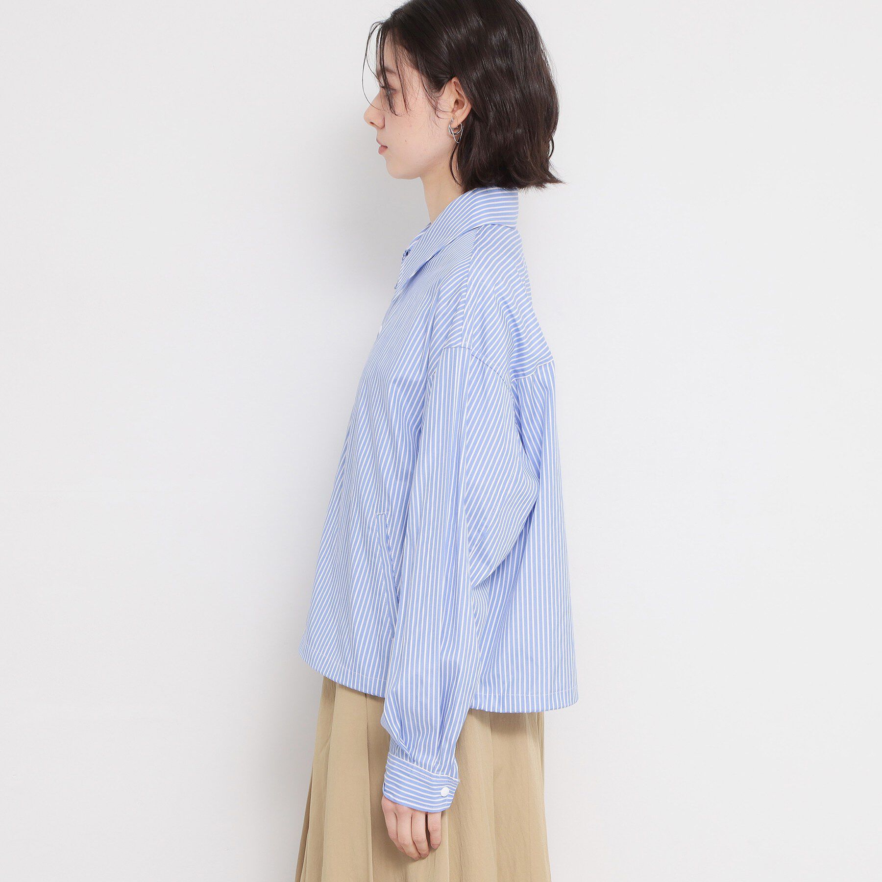 THE SHOP TK「ショート丈シャツブルゾン」|ブルゾン・スタジャン|