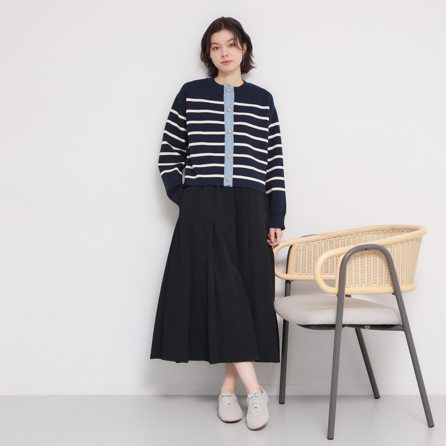 THE SHOP TK「ストライプアソートスカート」|スカート|