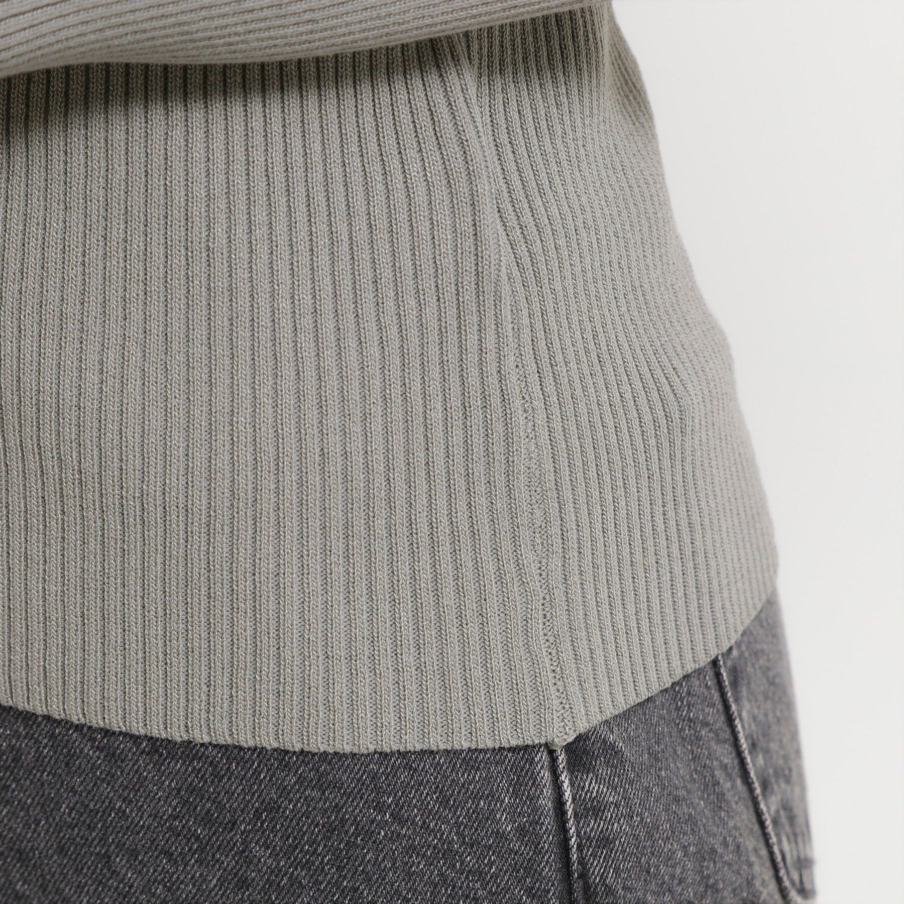 THE SHOP TK「レースレイヤードリブニット」|ニット・セーター|