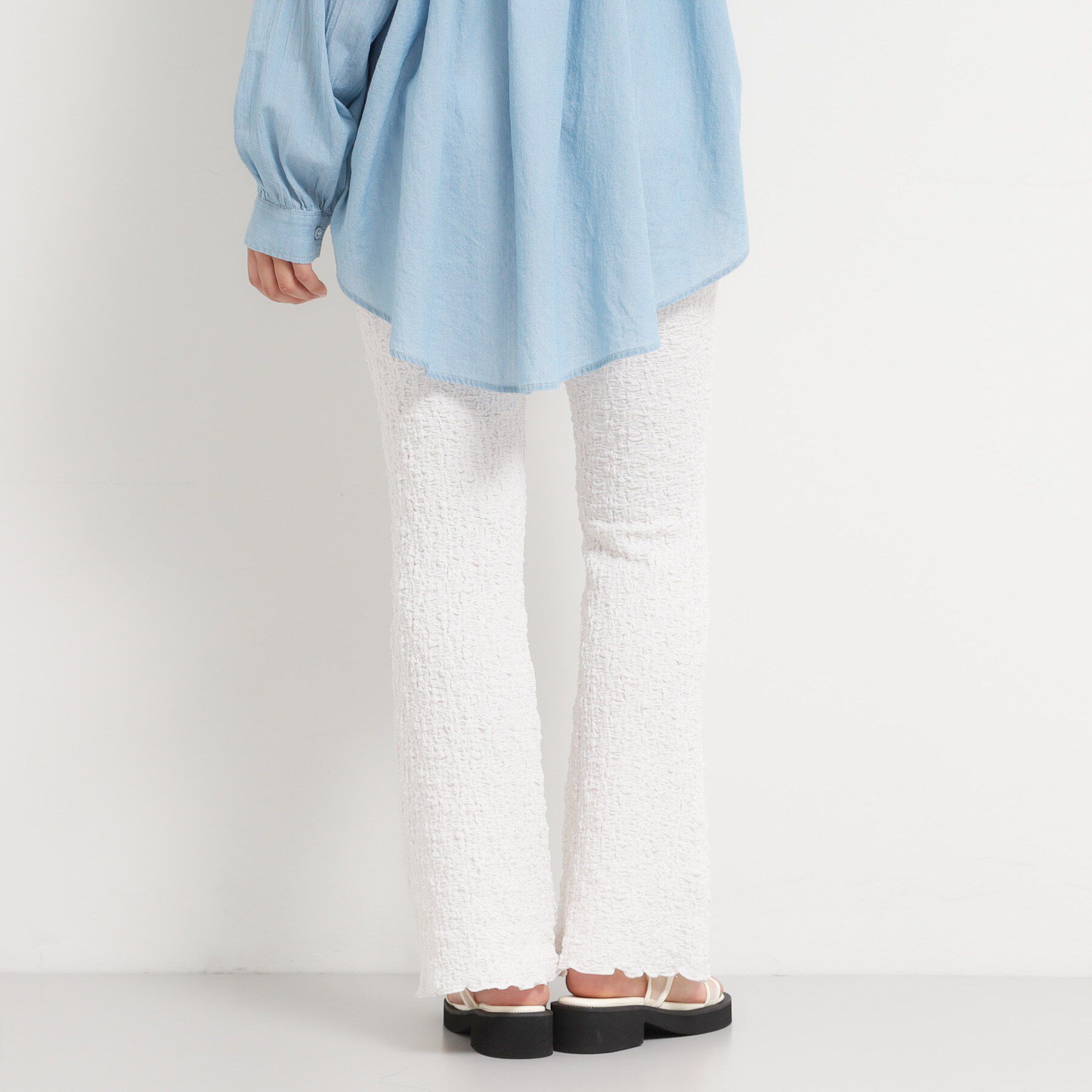 THE SHOP TK「ポコポコシャーリングフレアパンツ」|その他|