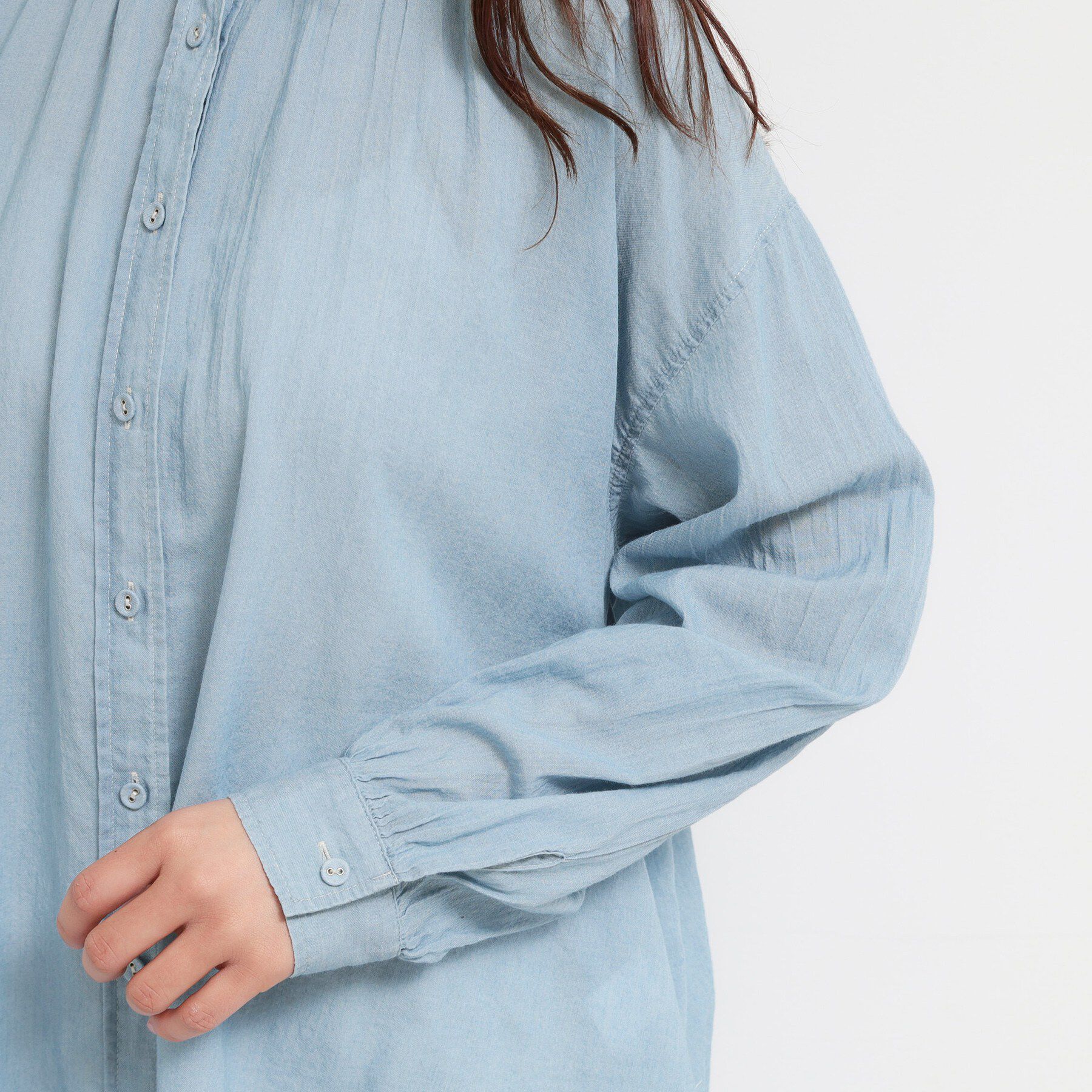 THE SHOP TK「シアーデニムシャツ」|シャツ・ブラウス|