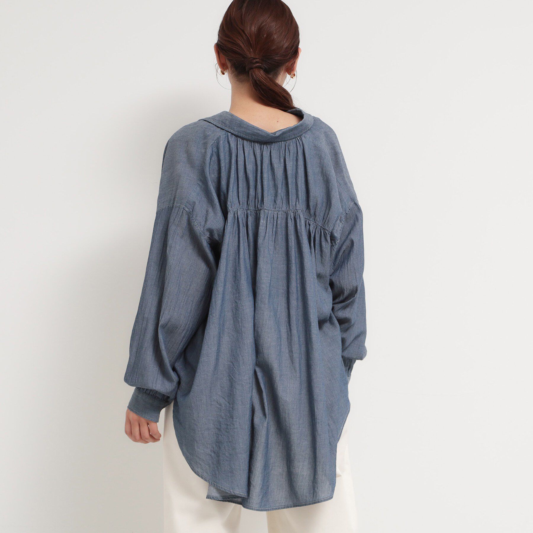 THE SHOP TK「シアーデニムシャツ」|シャツ・ブラウス|