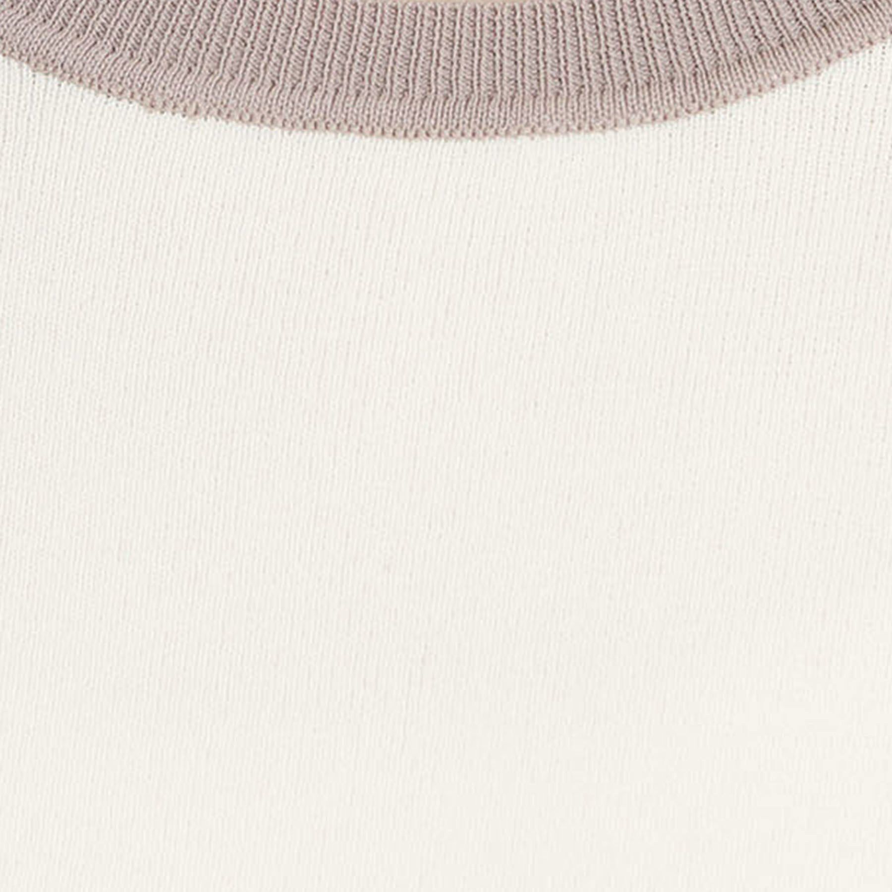 THE SHOP TK「【接触冷感/洗濯機OK/毛玉になりにくい/UV】さりげないラインで品よく映える 配色5分袖ニット」|ニット・セーター|