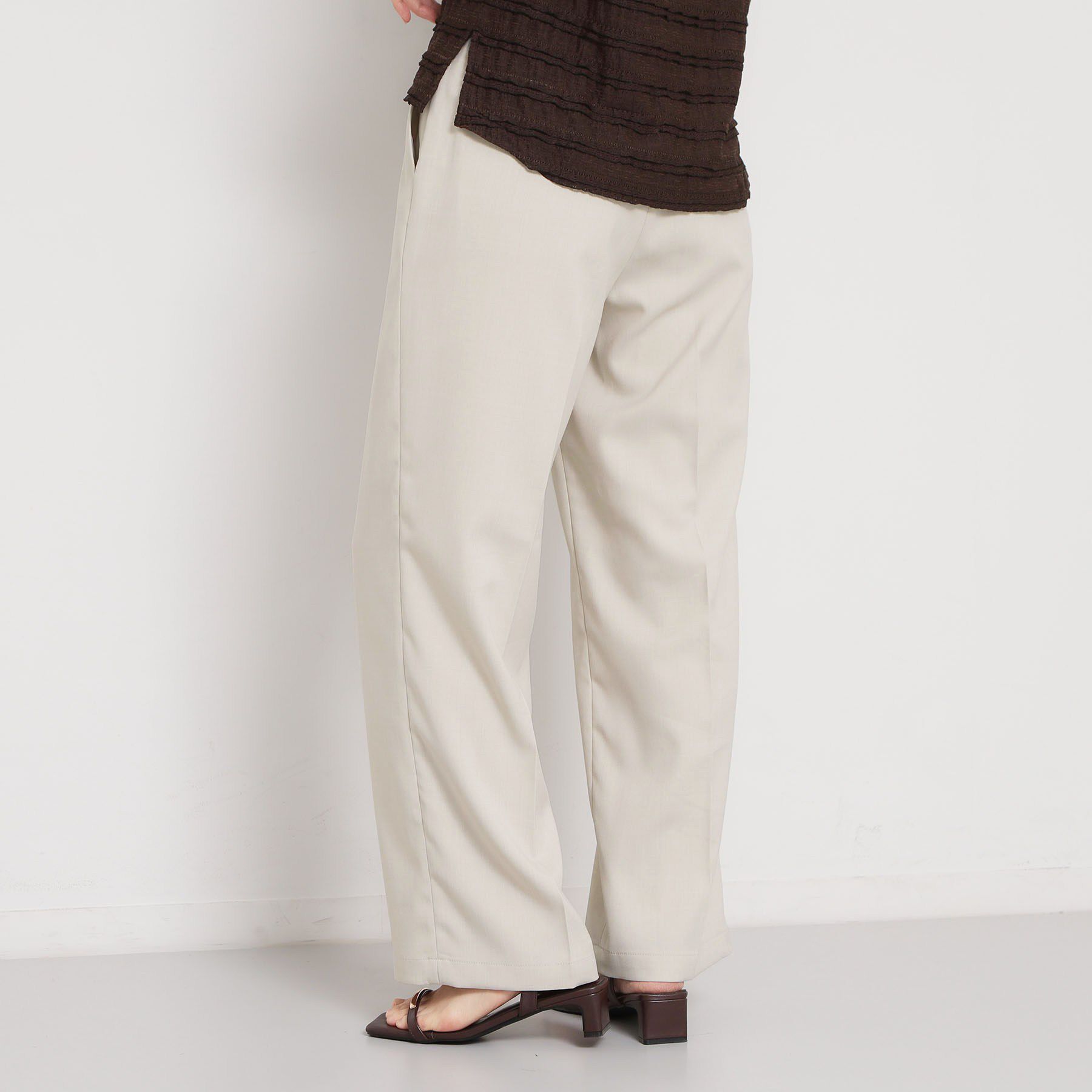 THE SHOP TK「【洗える】 麻調ワイドパンツ」|その他|