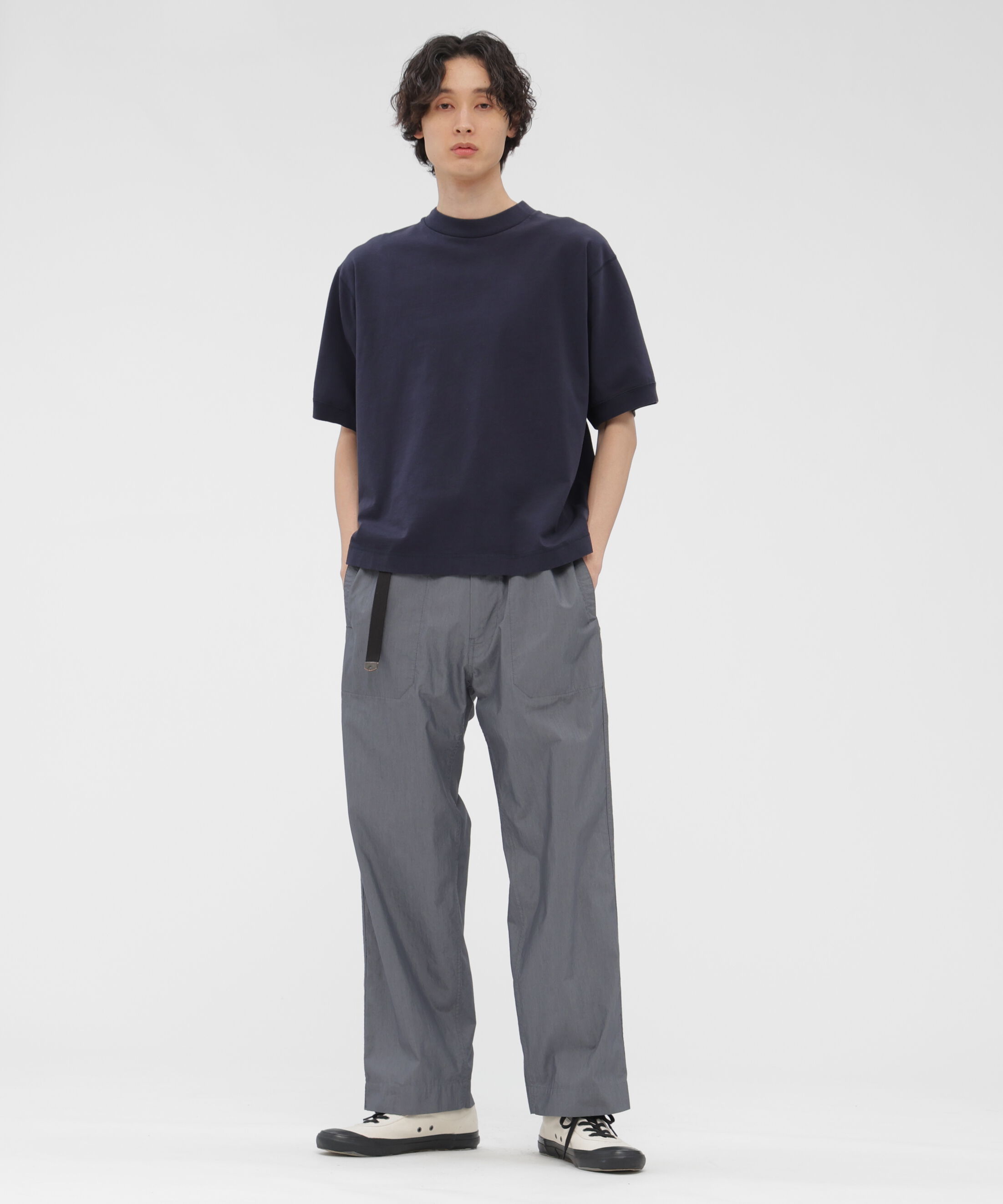 MHL.「GARMENT DYED TOUGH COTTON LINEN JERSEY TOP」|Tシャツ・カットソー|
