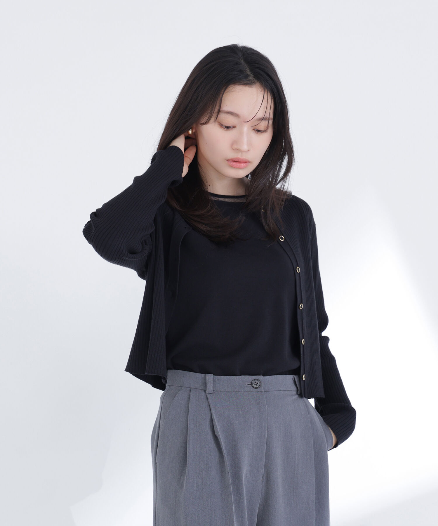  「シアーラインニットアンサンブル」|ニット・セーター|