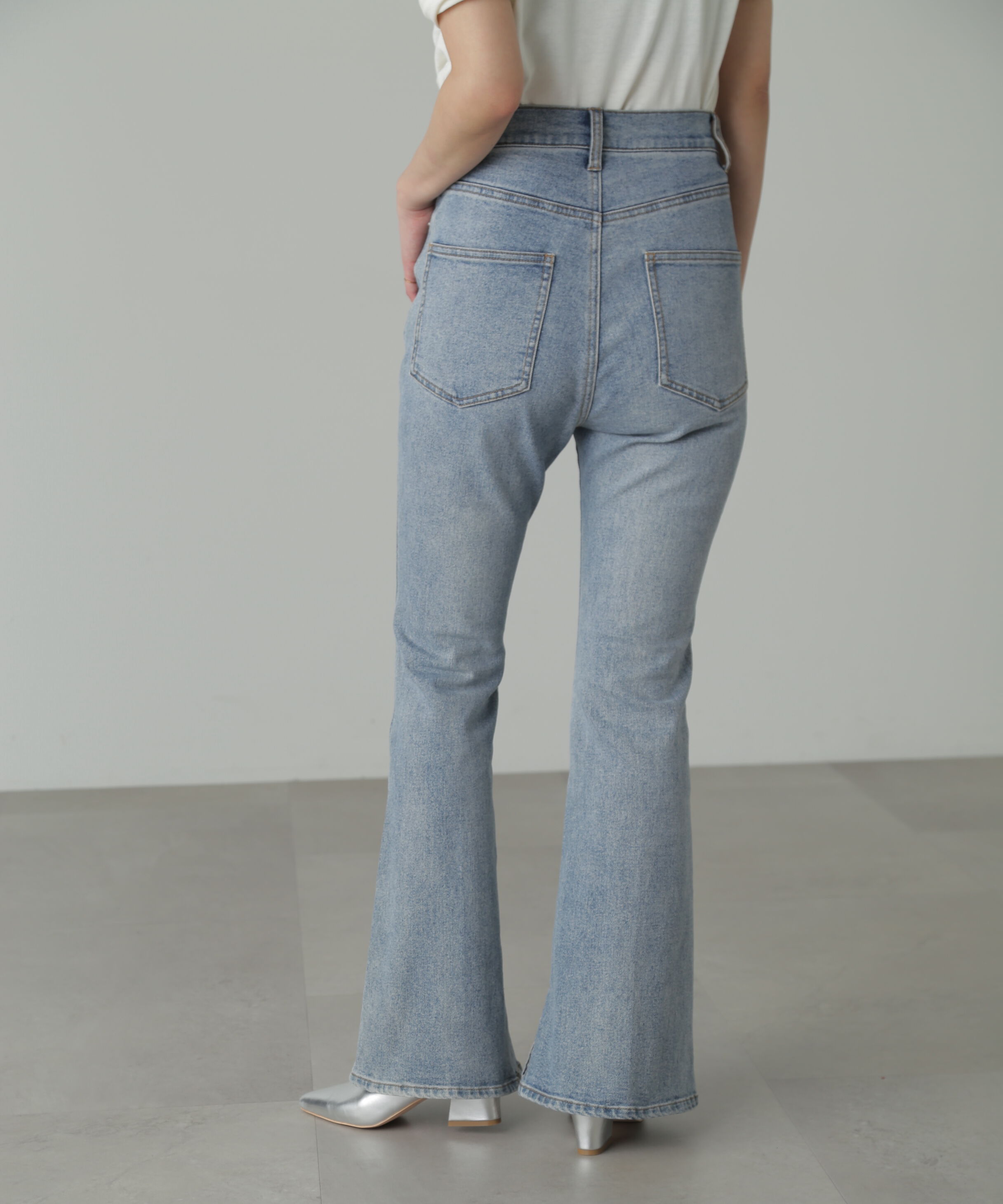  「[低身長サイズ/Sシリーズ]内スリットベルボトムデニムパンツ」|その他|