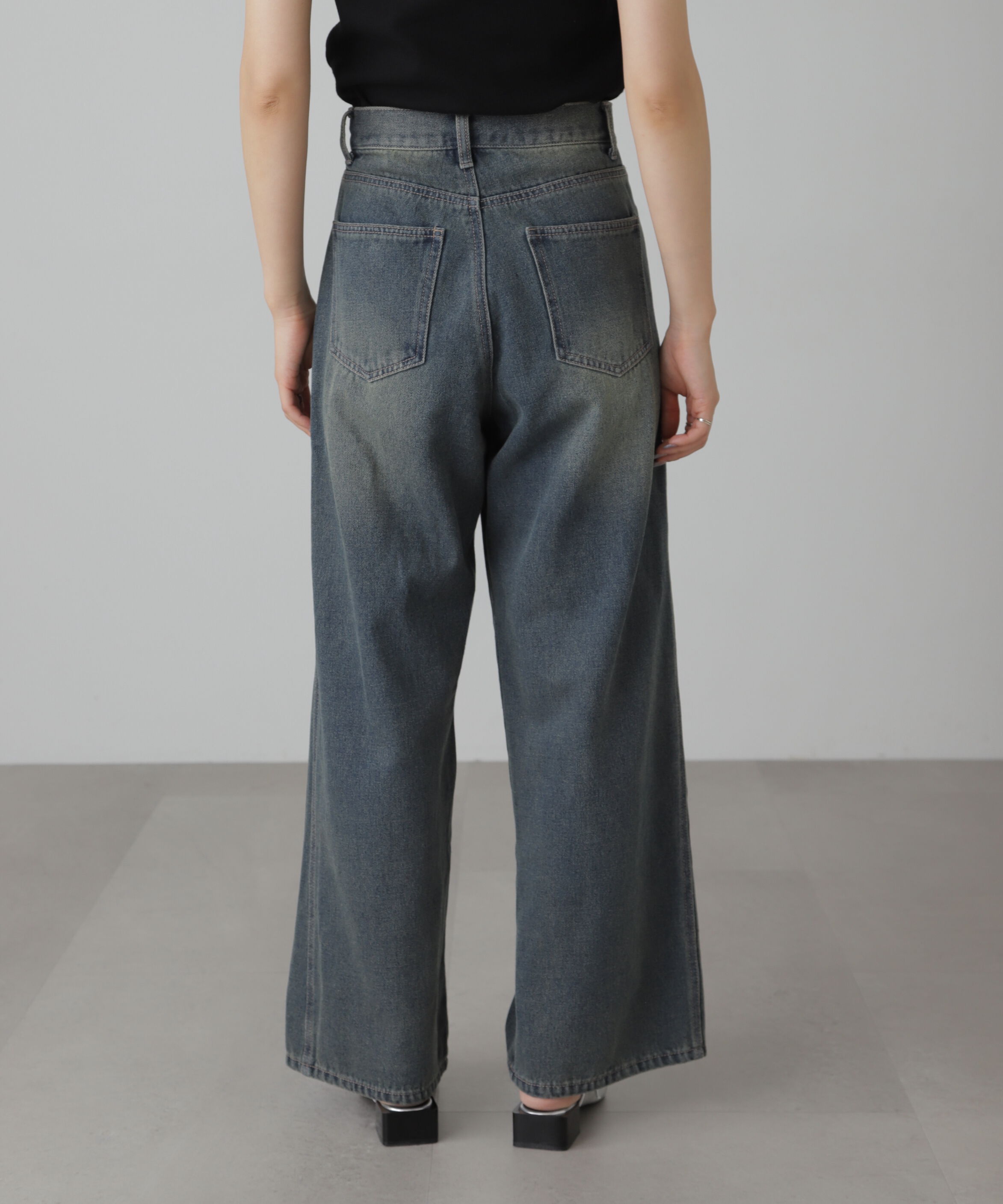  「[XS-Lサイズ展開]サイドパネルヴィンテージライクワイドデニム」|その他|