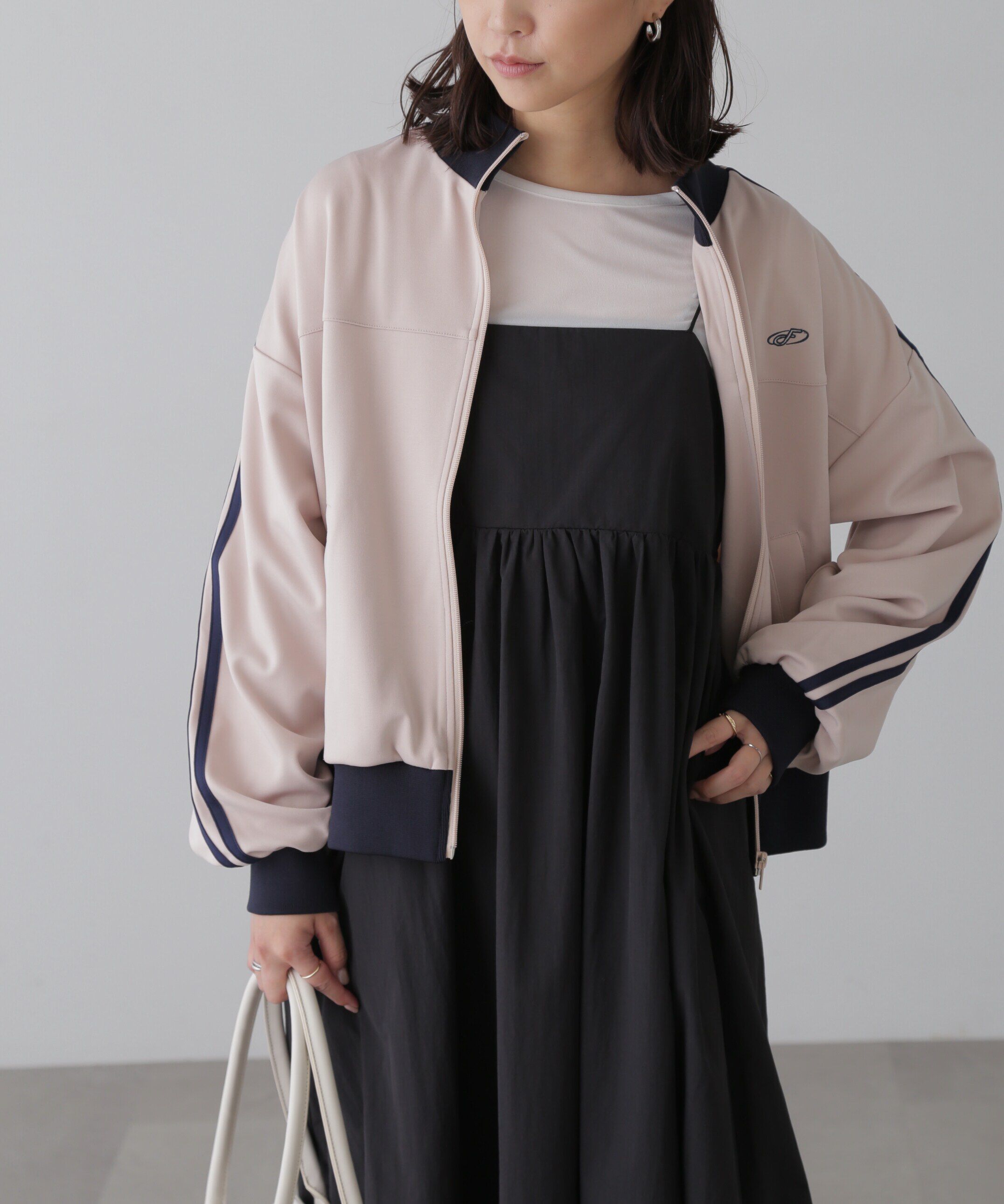  「配色ライントラックジャケット」|ブルゾン・スタジャン|