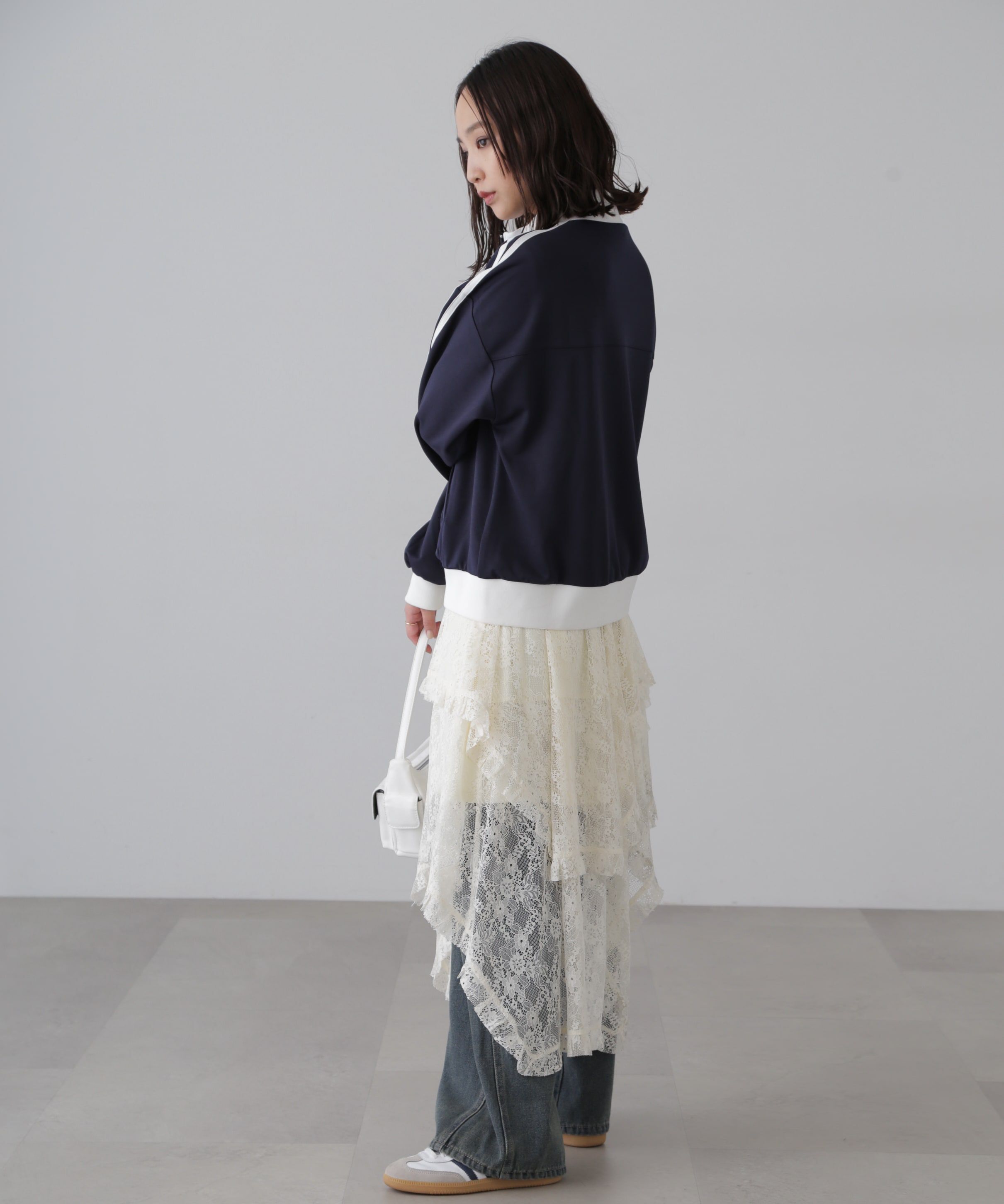  「配色ライントラックジャケット」|ブルゾン・スタジャン|