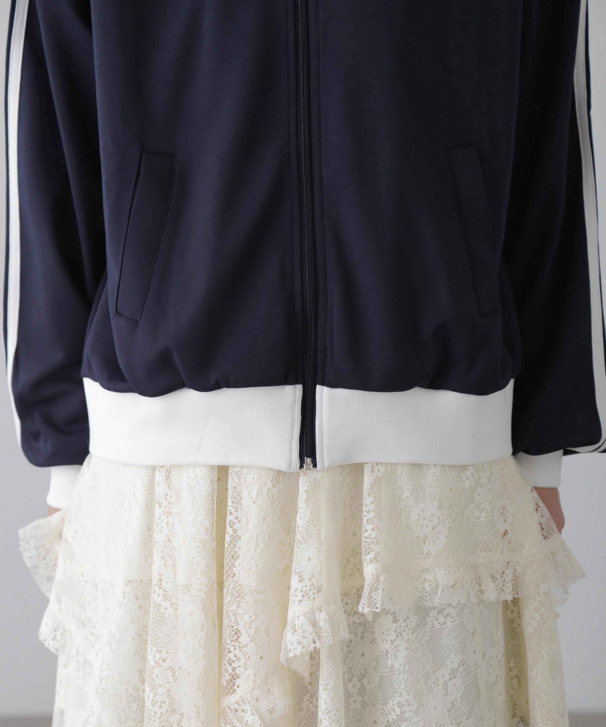  「配色ライントラックジャケット」|ブルゾン・スタジャン|