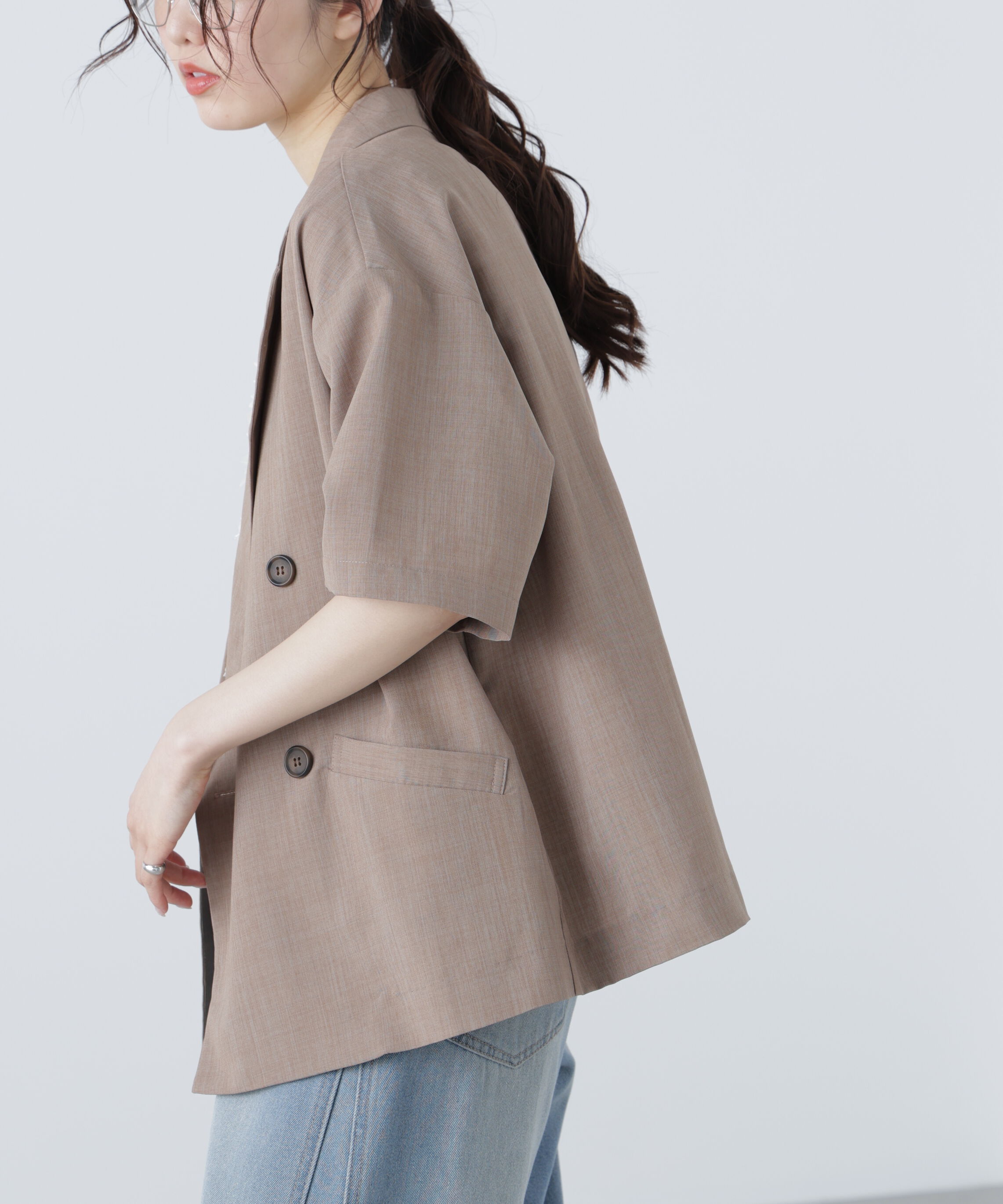  「半袖オーバーサイズジャケット」|その他|