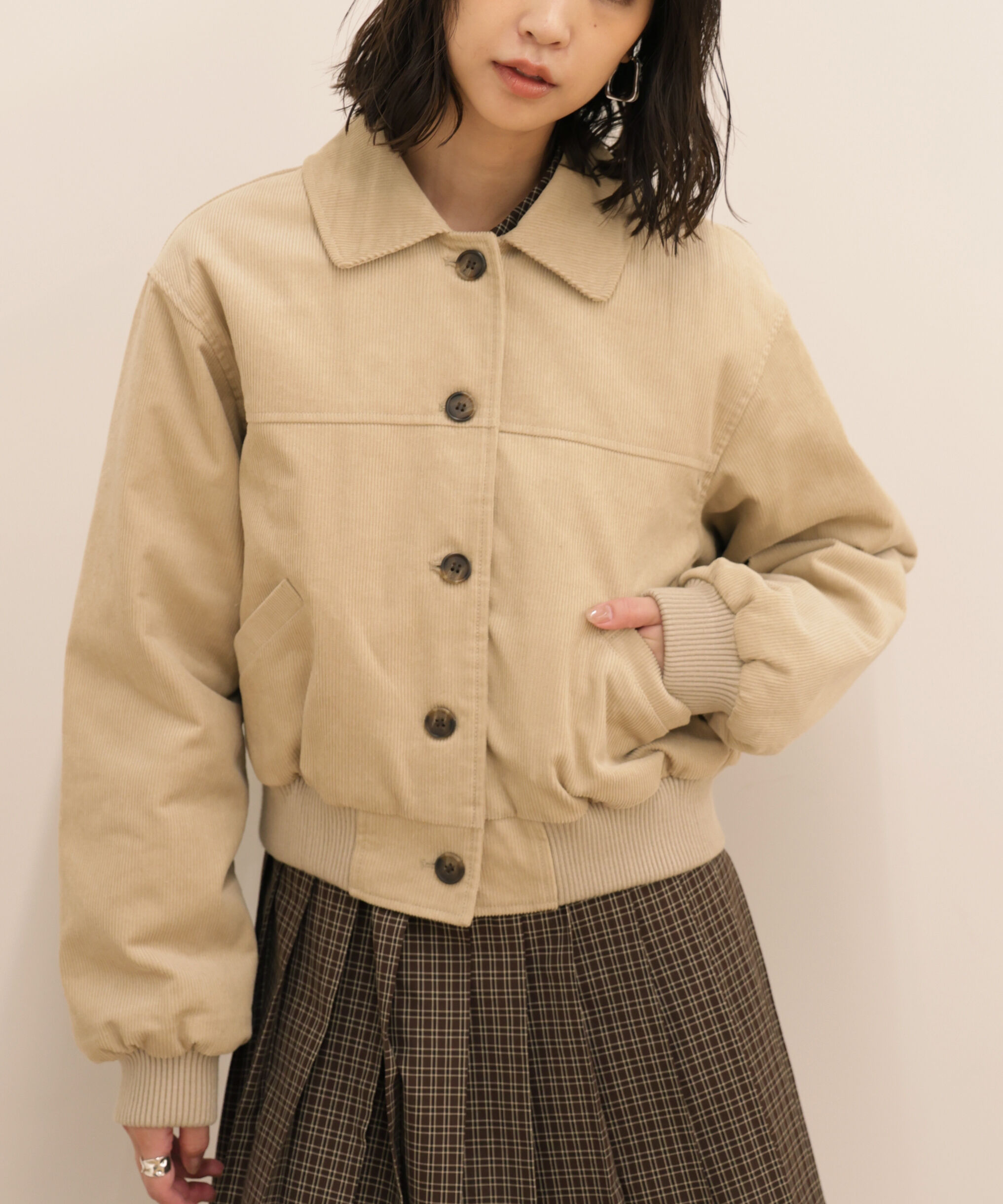  「コーデュロイ中綿ブルゾン」|ブルゾン・スタジャン|