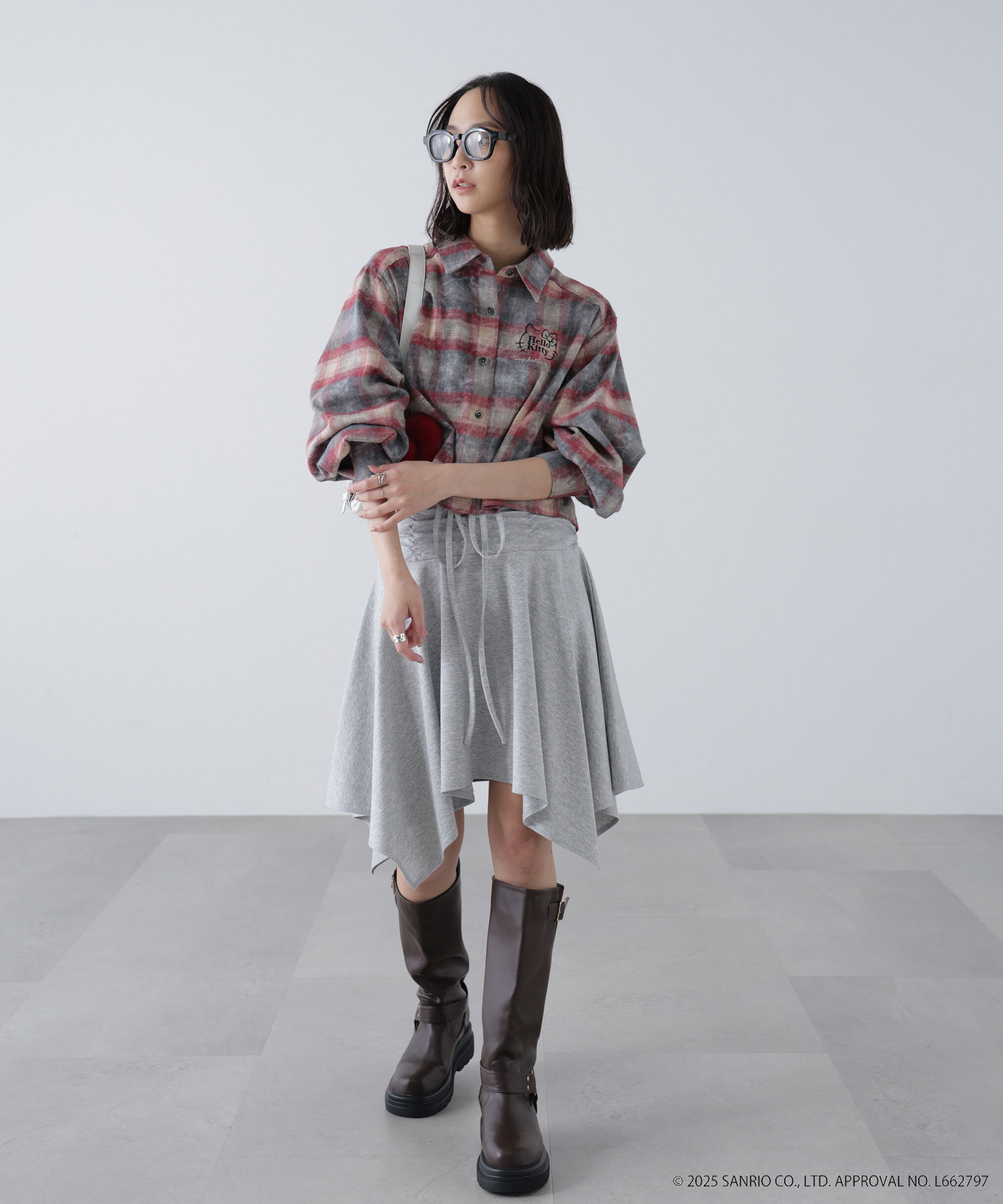  「サンリオキャラクターズコラボ CHECK SHIRT チェックシャツ」|シャツ・ブラウス|