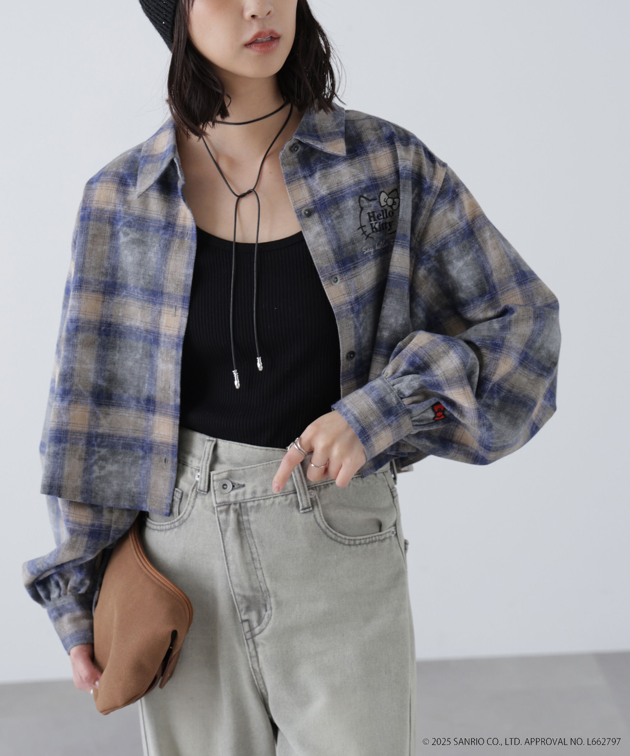  「サンリオキャラクターズコラボ CHECK SHIRT チェックシャツ」|シャツ・ブラウス|