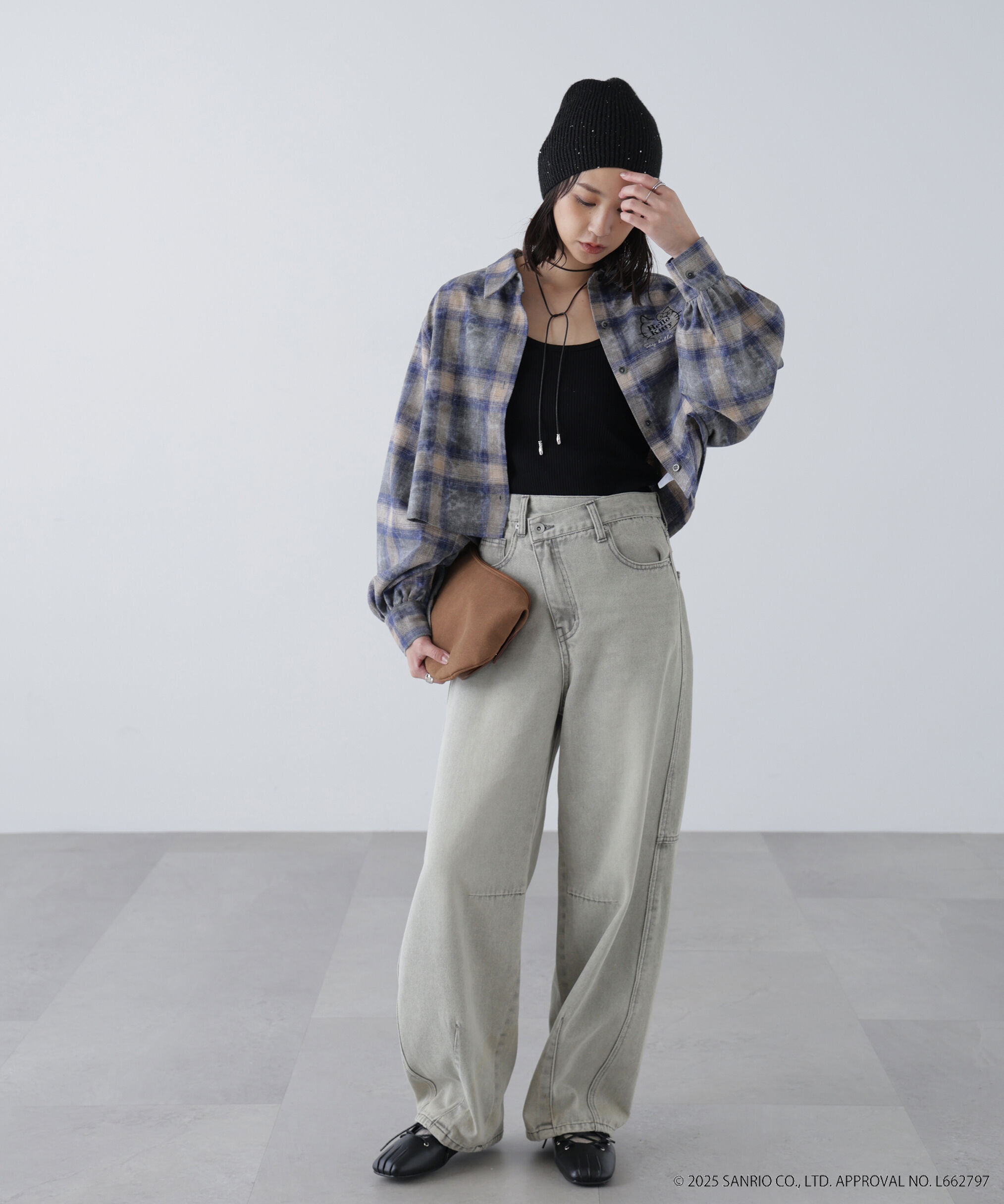  「サンリオキャラクターズコラボ CHECK SHIRT チェックシャツ」|シャツ・ブラウス|