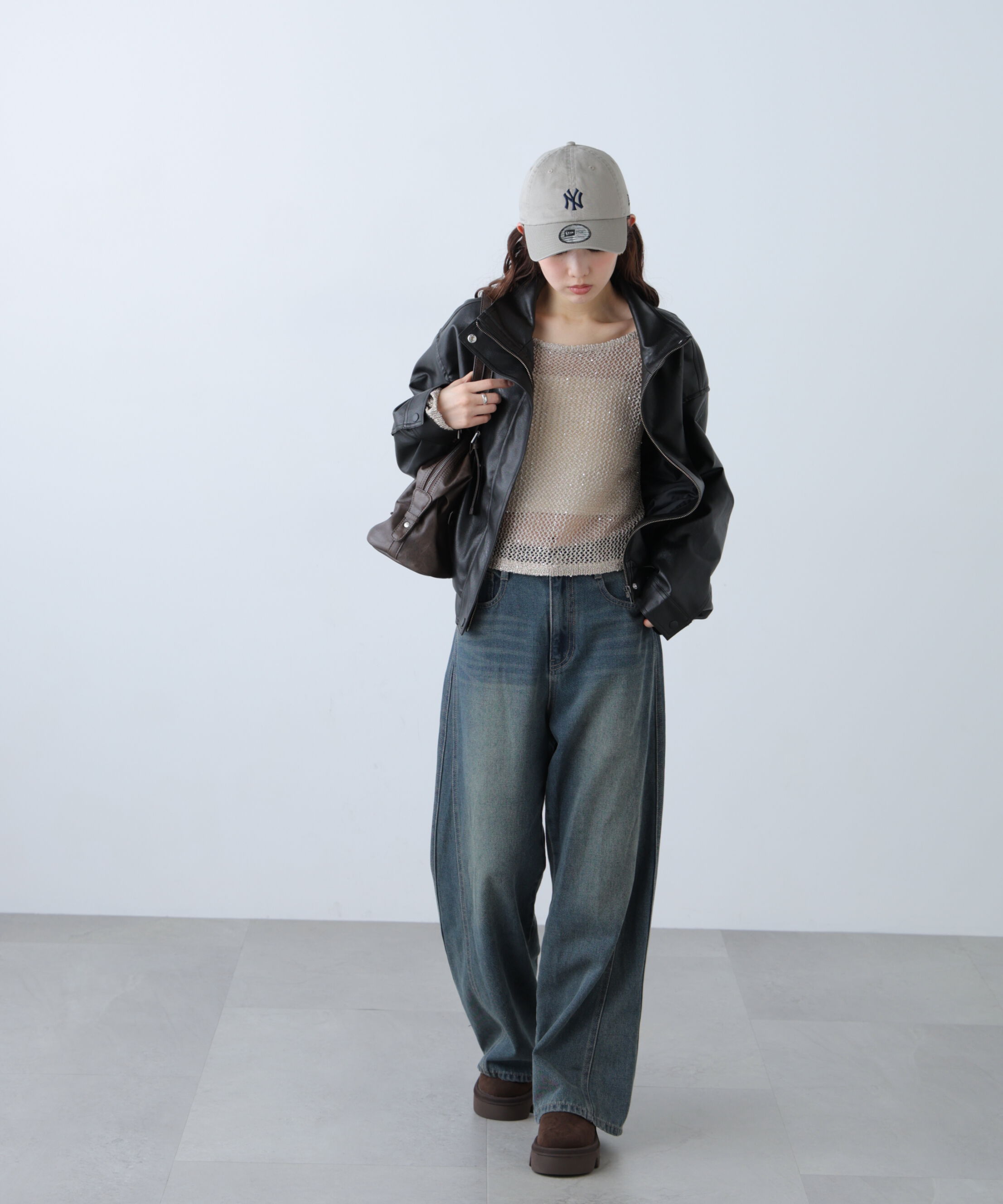  「スタンド合皮ブルゾン」|ブルゾン・スタジャン|