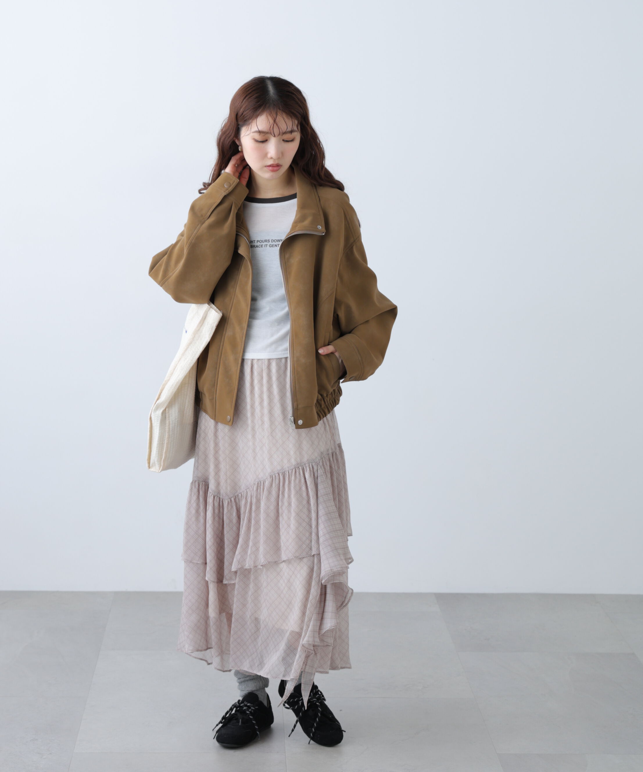  「スタンド合皮ブルゾン」|ブルゾン・スタジャン|