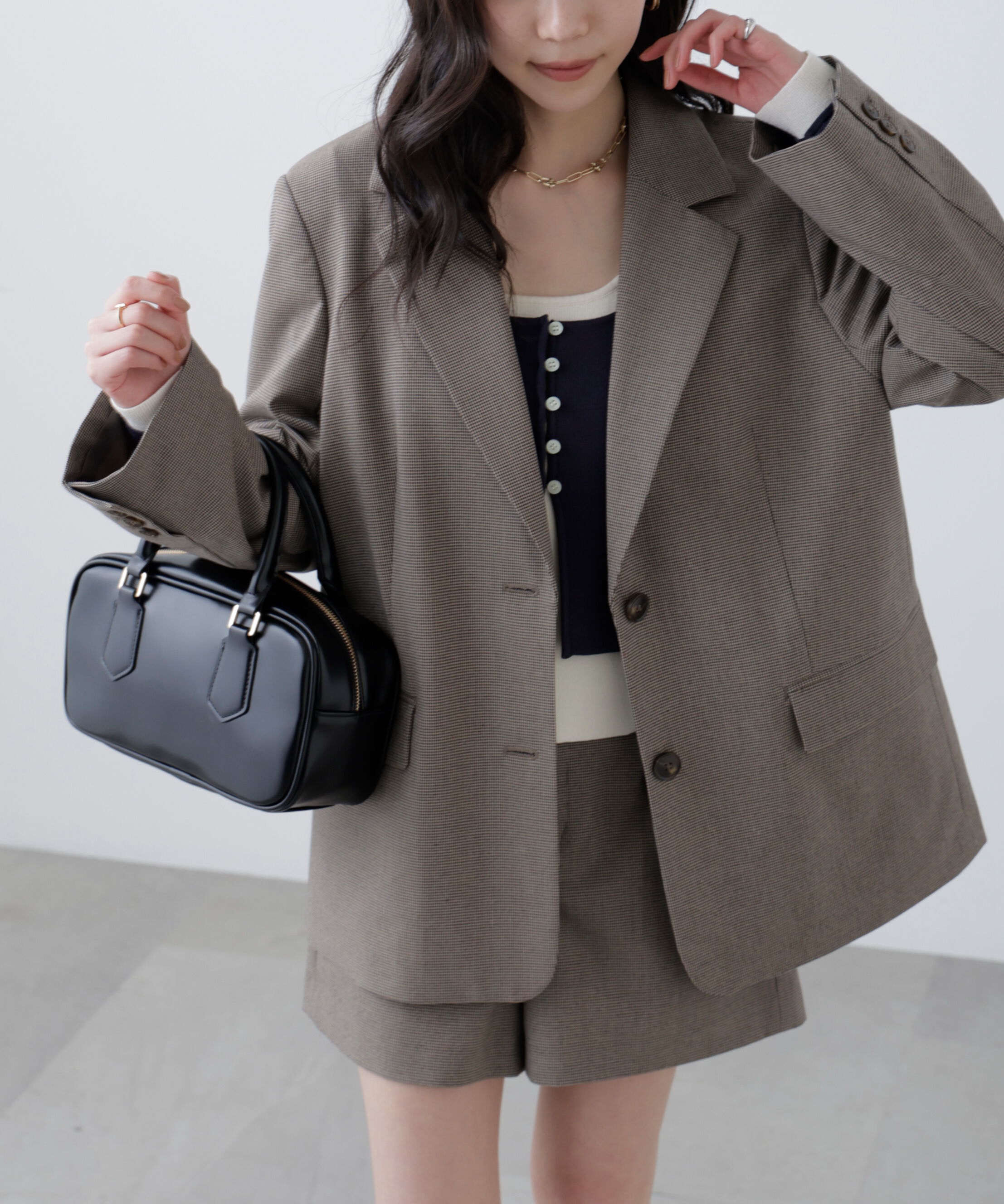  「〈セットアップ対応〉オーバーサイズシングルジャケット」|その他|ベージュガン 1